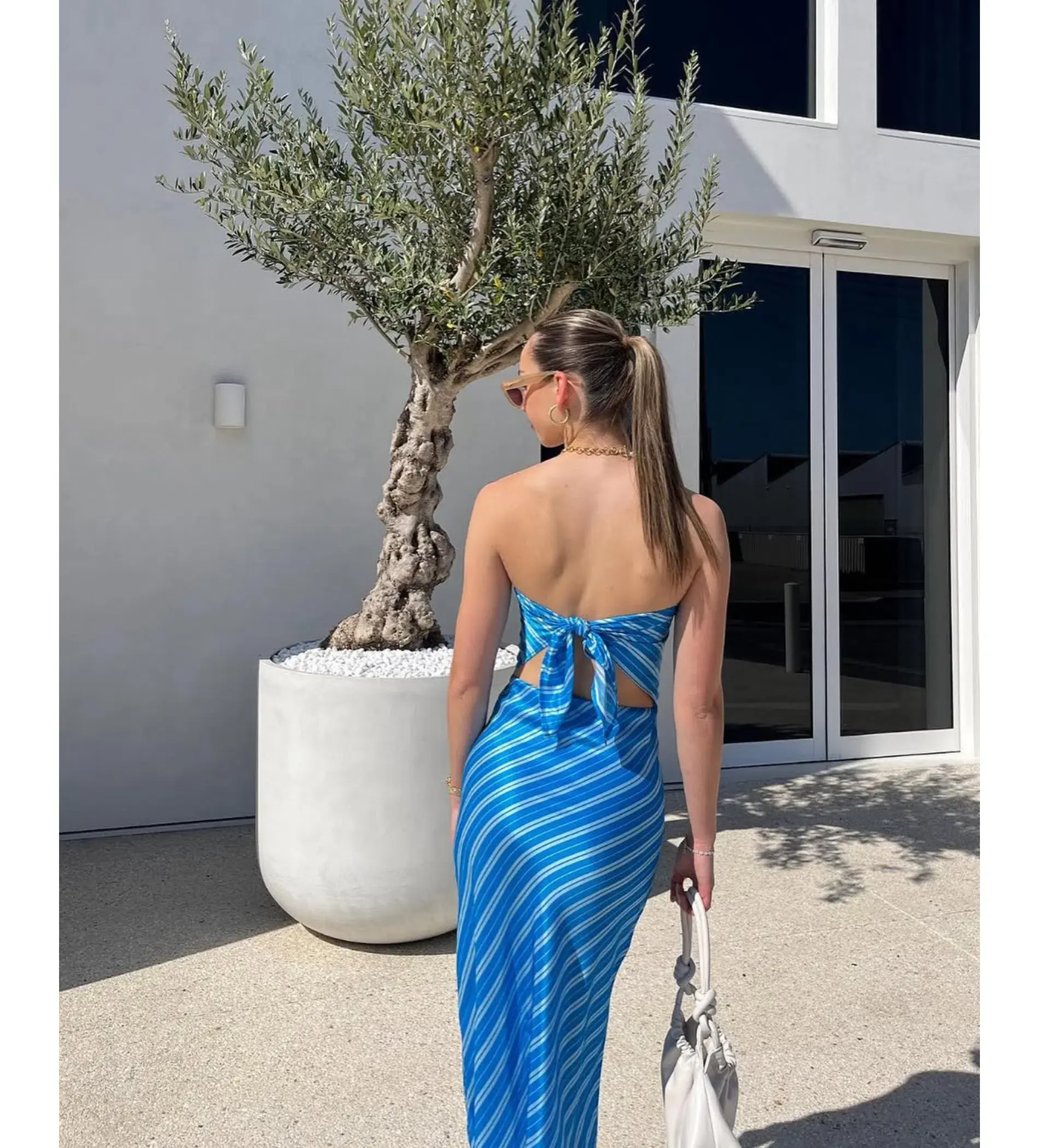 Steele Matching Set Azure Stripe Size S / AU 8 - Image 3