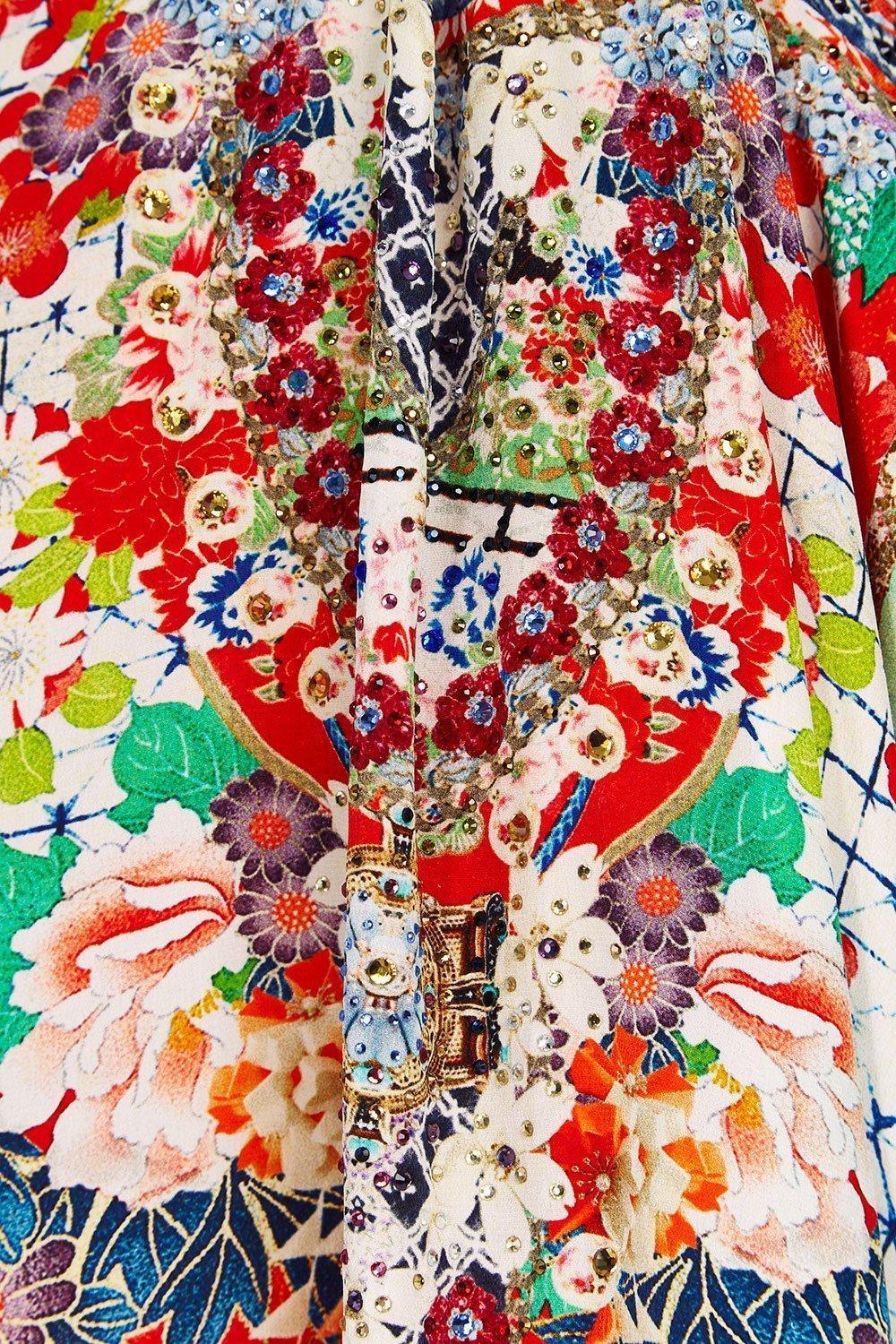 Camilla Geisha Girl Round Neck Kaftan One Size - Image 13
