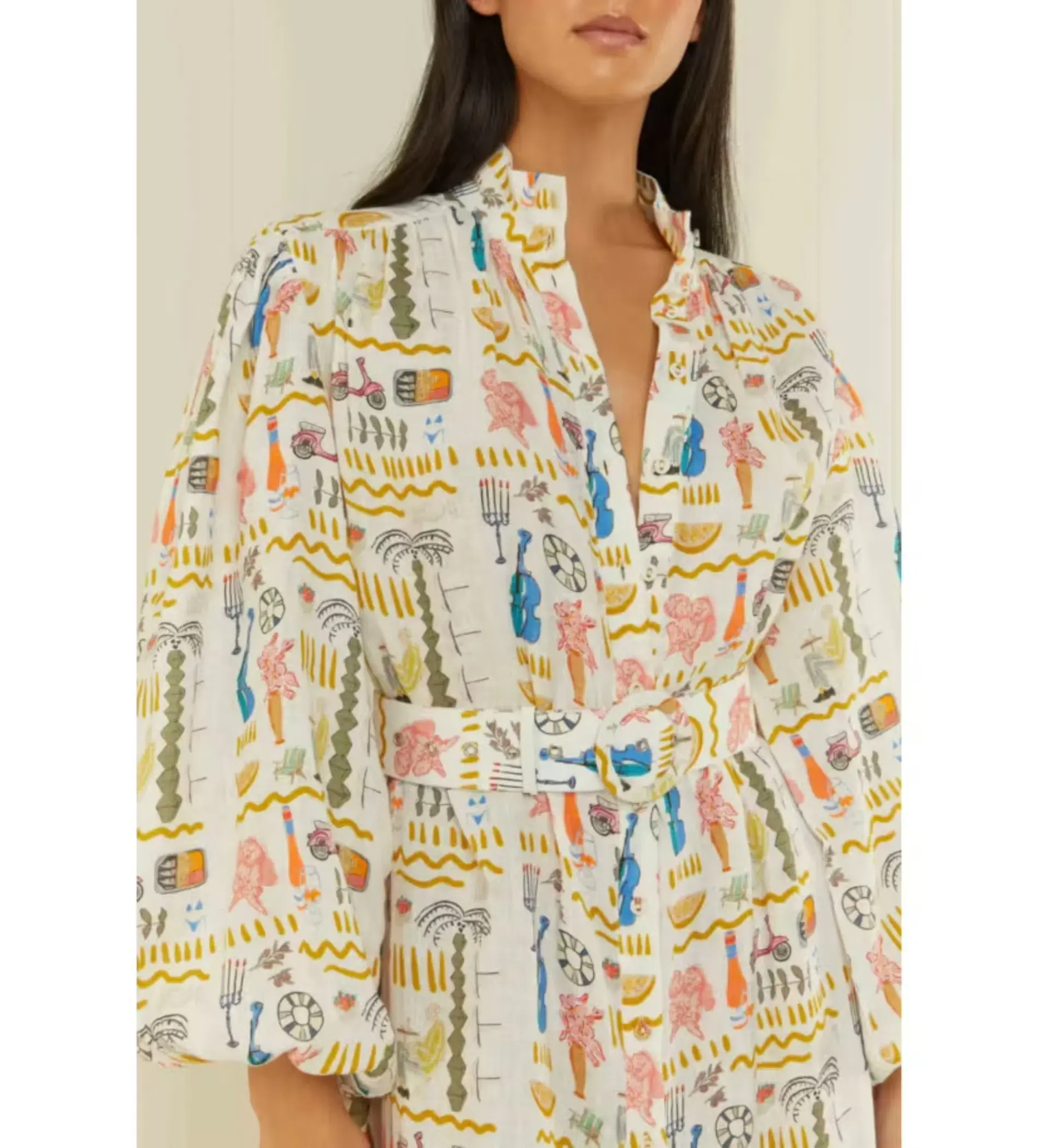 Palm Noosa Noddy Dress in Verano White AU 8 - Image 3