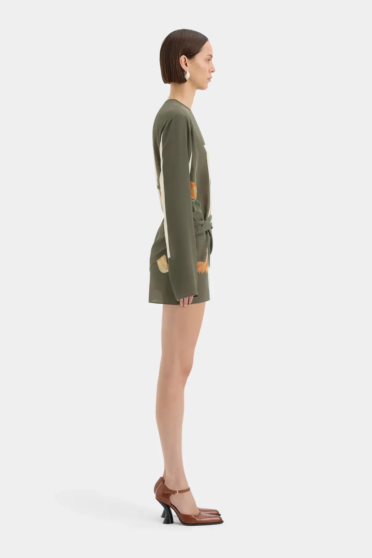 SIR Constance Twist Mini Dress Green Size 12 - Image 2