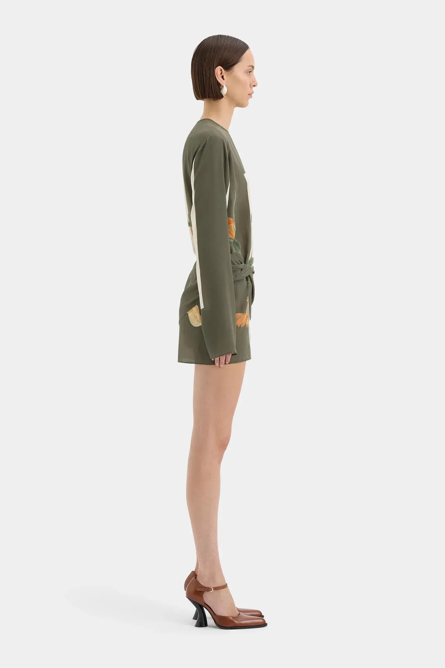 SIR Constance Twist Mini Dress Green Size 12 - Image 2