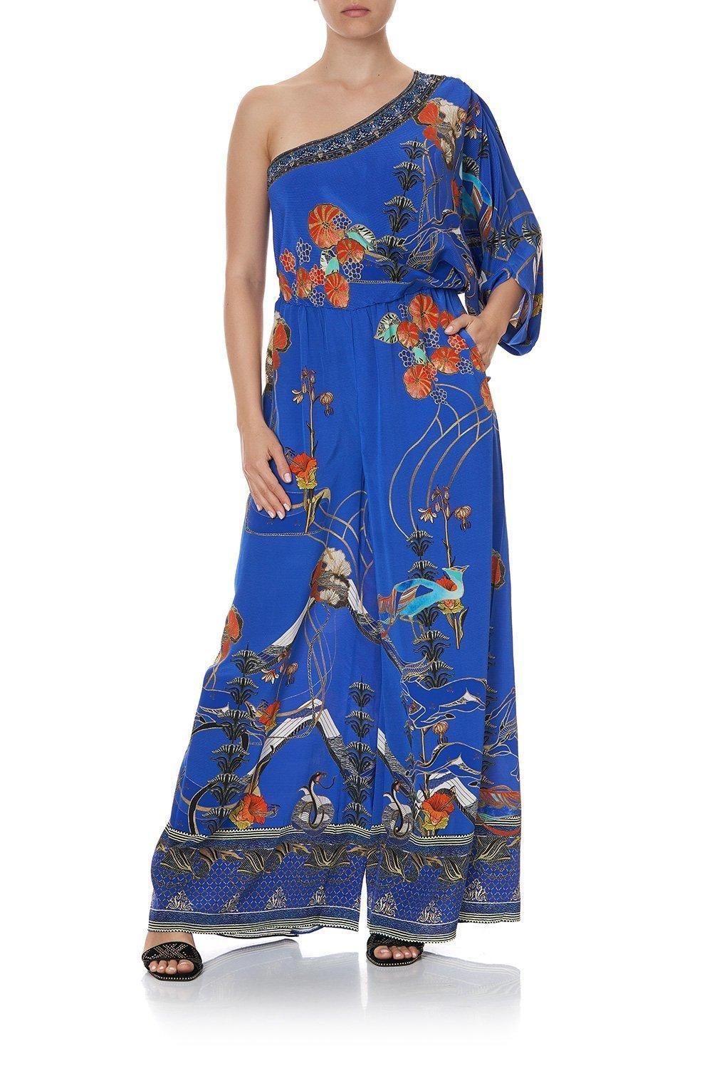 Camilla One Shoulder Flared Jumpsuit Tree of Life Size 10 - Image 2