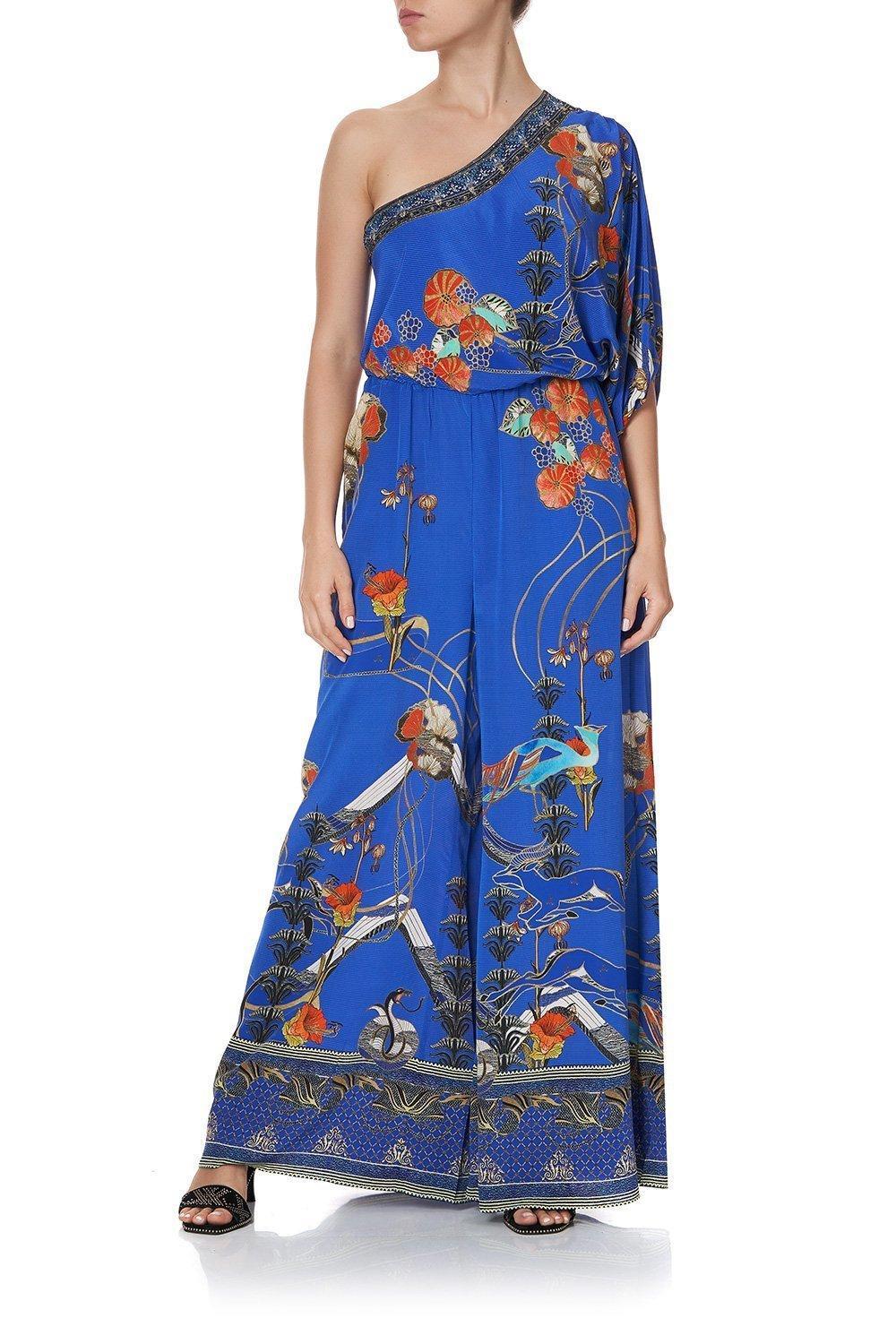 Camilla One Shoulder Flared Jumpsuit Tree of Life Size 10 - Image 1