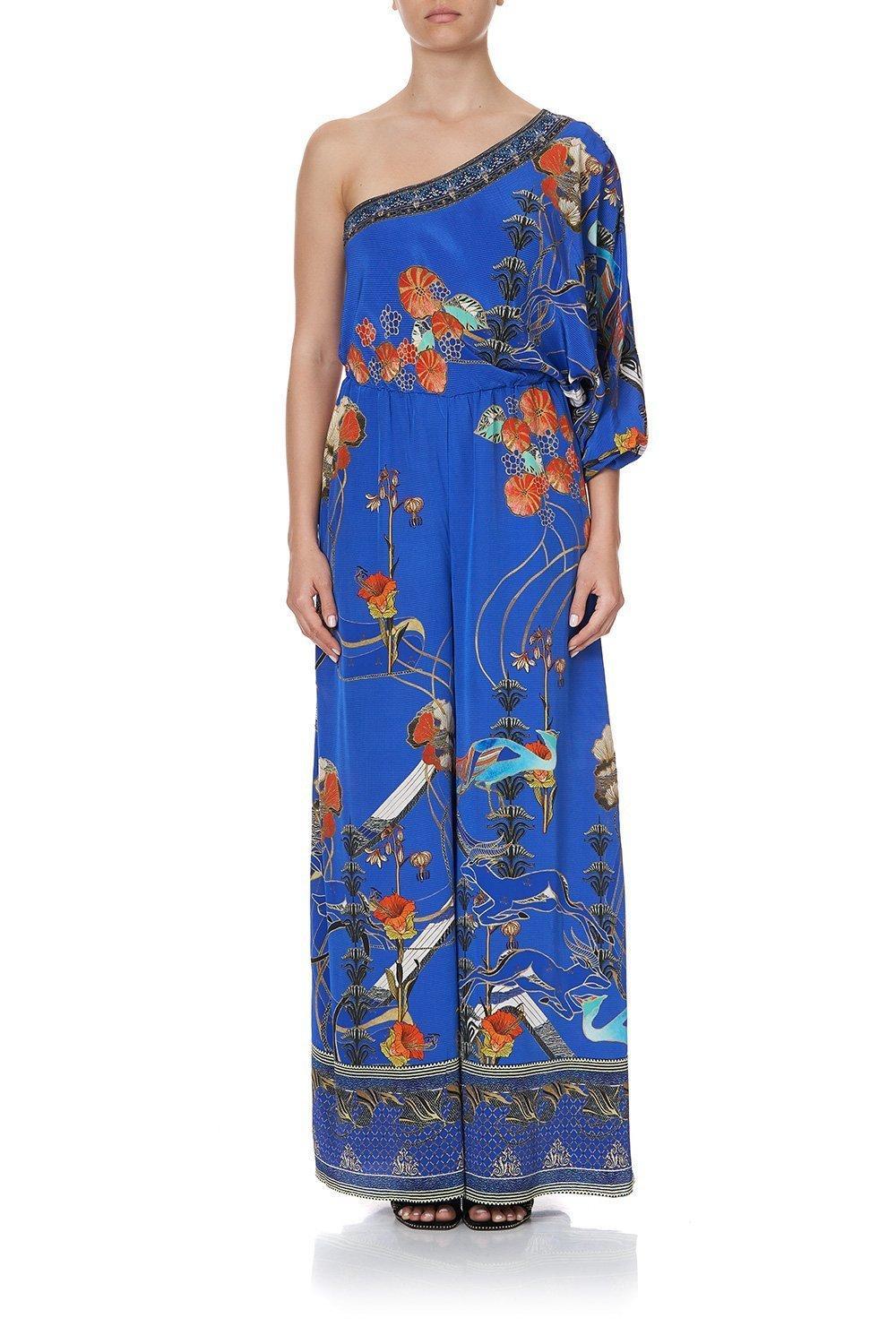 Camilla One Shoulder Flared Jumpsuit Tree of Life Size 10 - Image 4