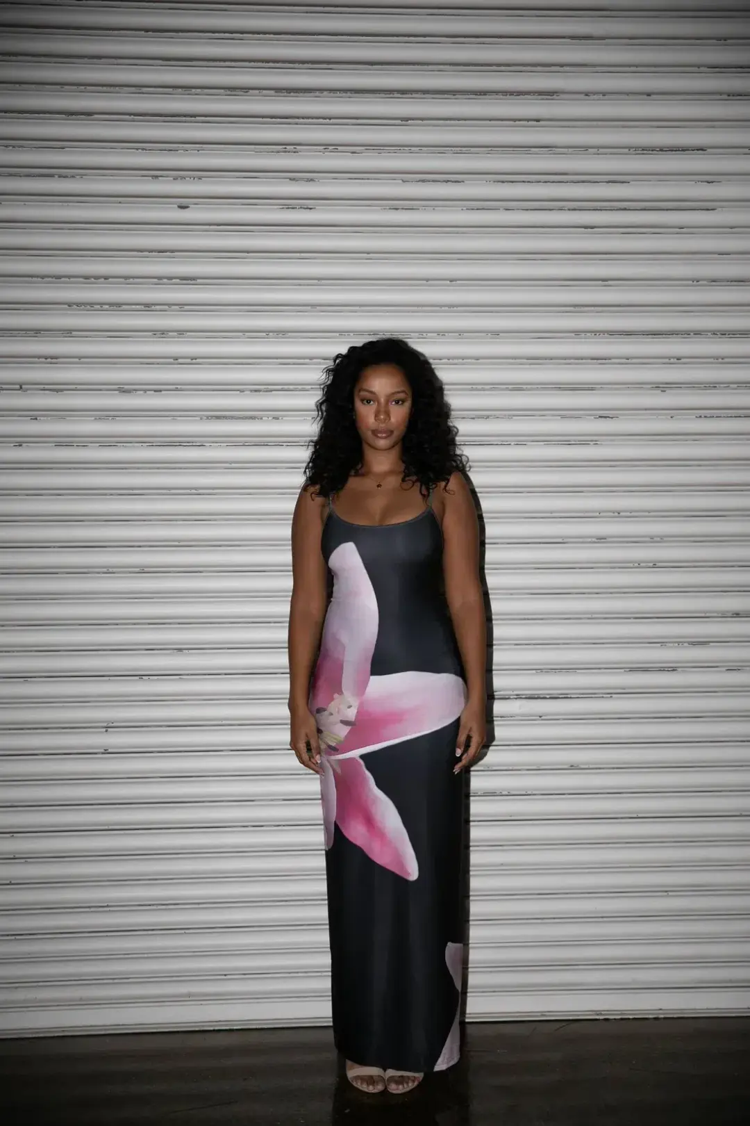 With Harper Lu Slip Maxi Dress Black Lily Floral Size S/AU 8 for rent on The Volte - main image