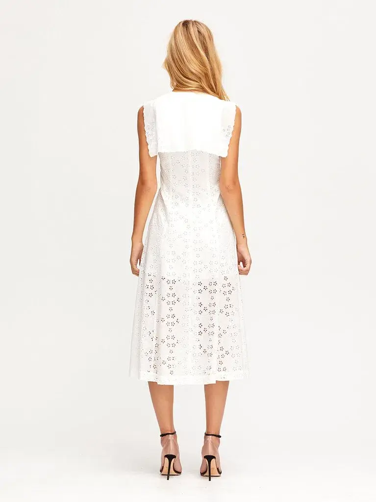 Alice McCall Wilde Grotto Midi Dress Porcelain White Size 4 - Image 3