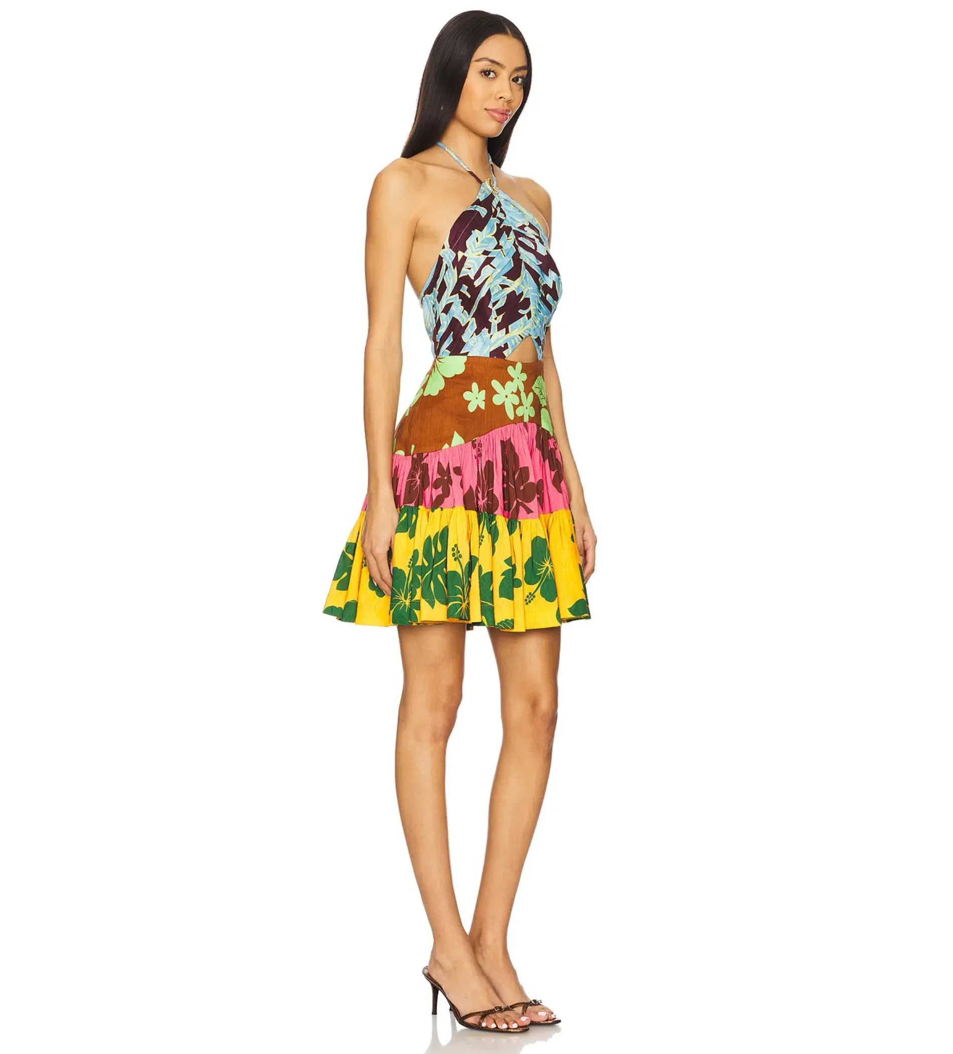 Alemais Poppy Spliced Mini Dress Size 10 - Image 2