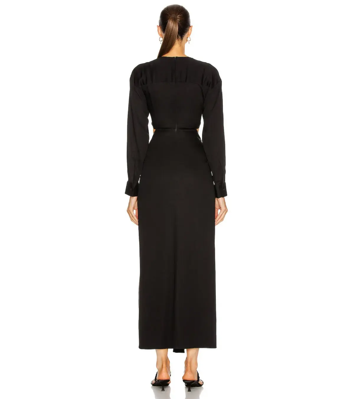 Christopher Esber Ruched Disconnect Shirt Dress Black Size AU 4 - Image 2