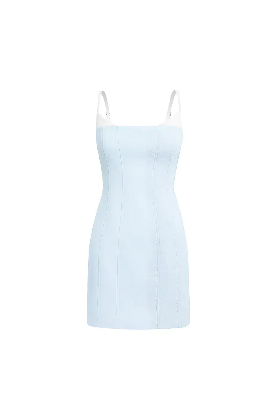 Kookai Ariel Contrast Mini Dress in Blue Frost Size AU 6 - Image 3