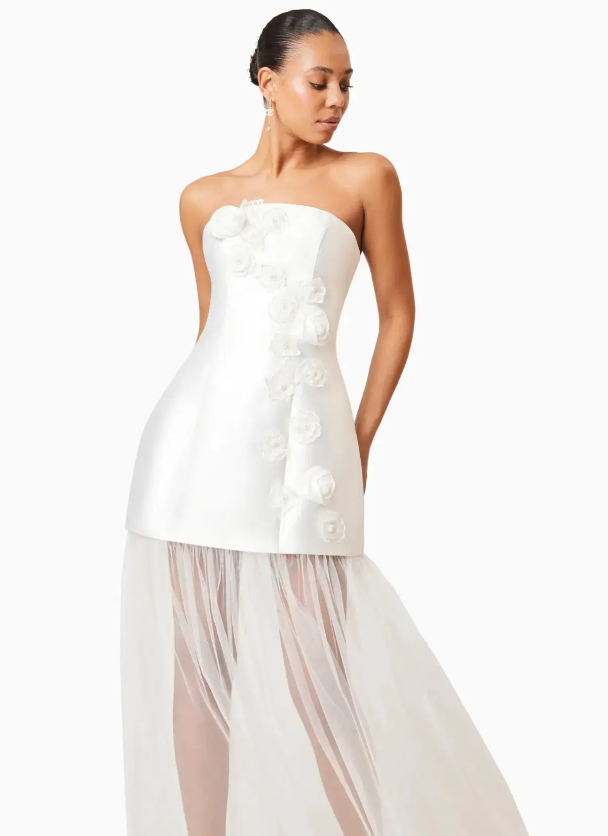 Elliatt Oleander Strapless Maxi Dress White Size S / AU 8 - Image 2