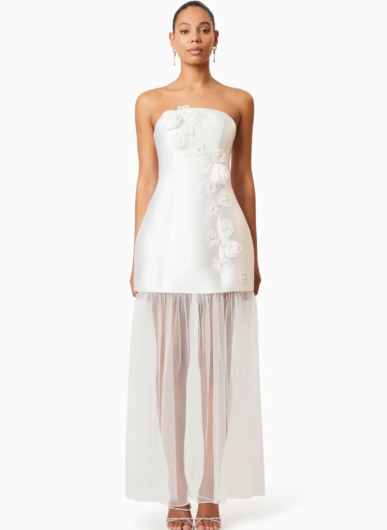 Elliatt Oleander Strapless Maxi Dress White Size S / AU 8 - Image 8