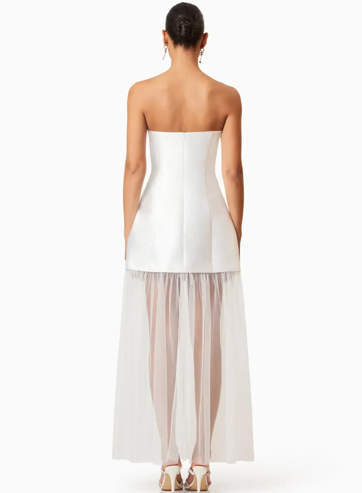 Elliatt Oleander Strapless Maxi Dress White Size S / AU 8 - Image 3