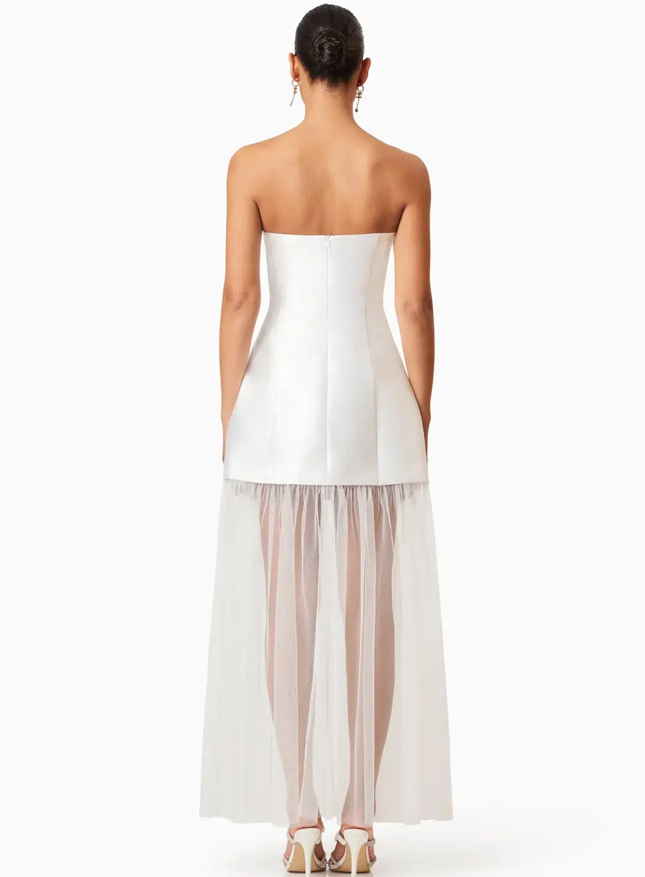 Elliatt Oleander Strapless Maxi Dress White Size S / AU 8 - Image 3