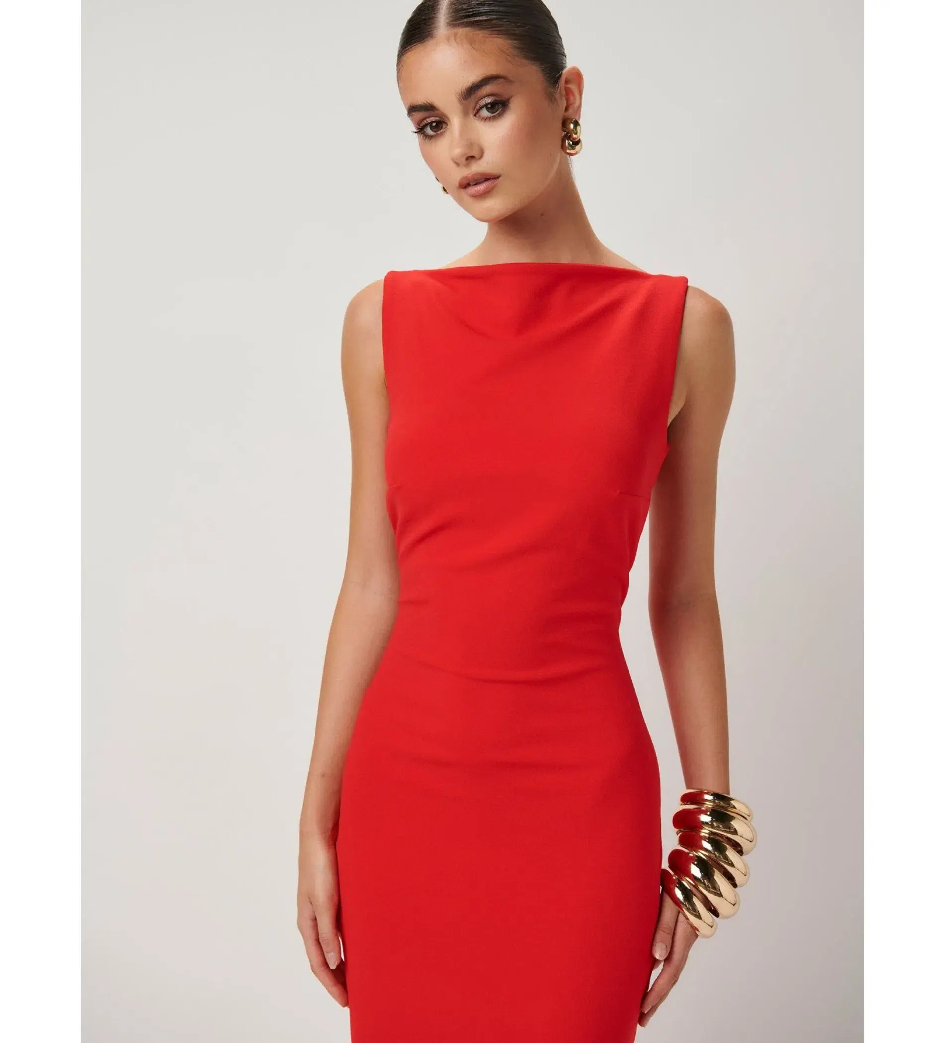 Effie Kats Verona Gown Cherry Red Size 12  - Image 2
