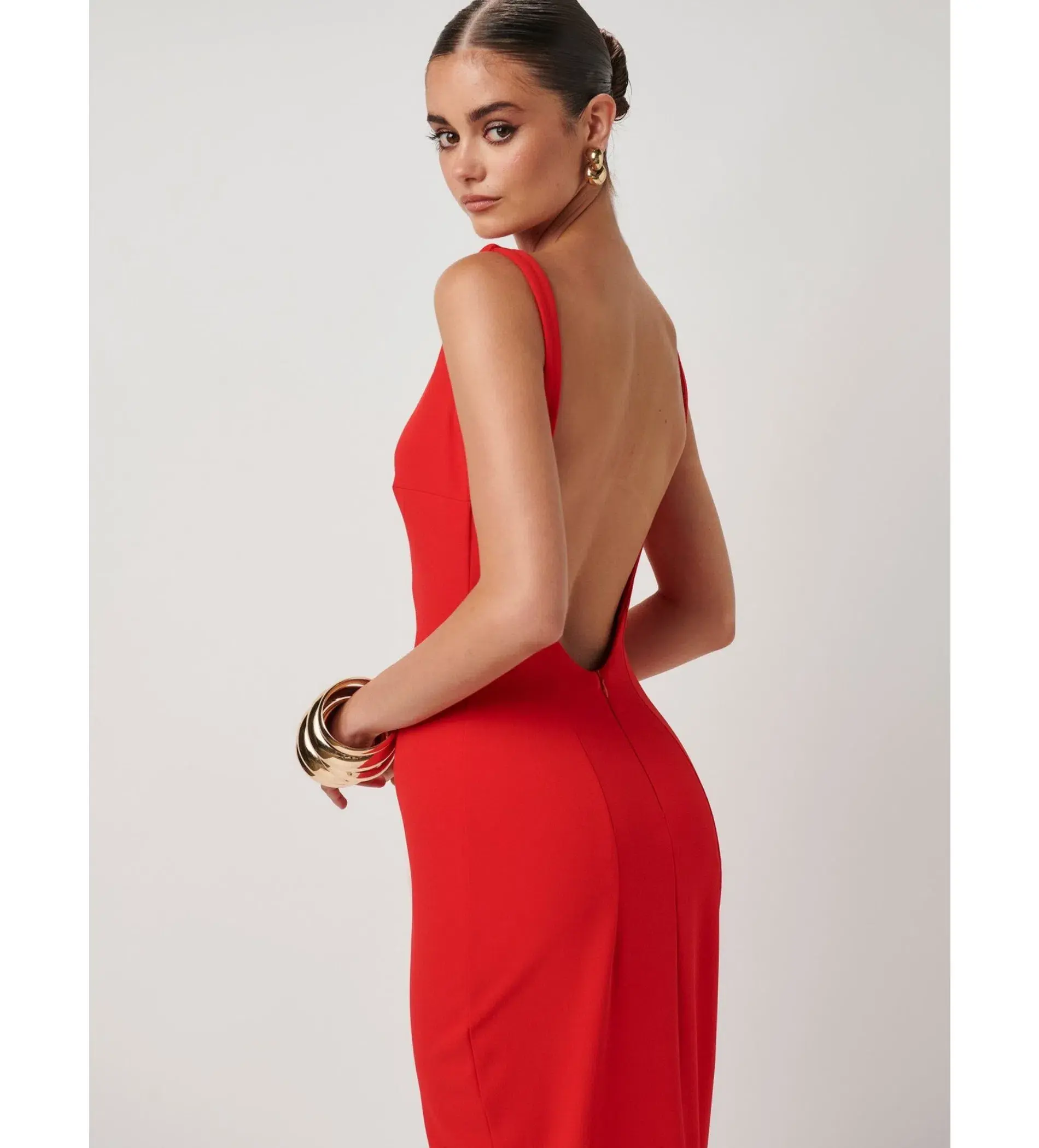 Effie Kats Verona Gown Cherry Red Size 12  - Image 3