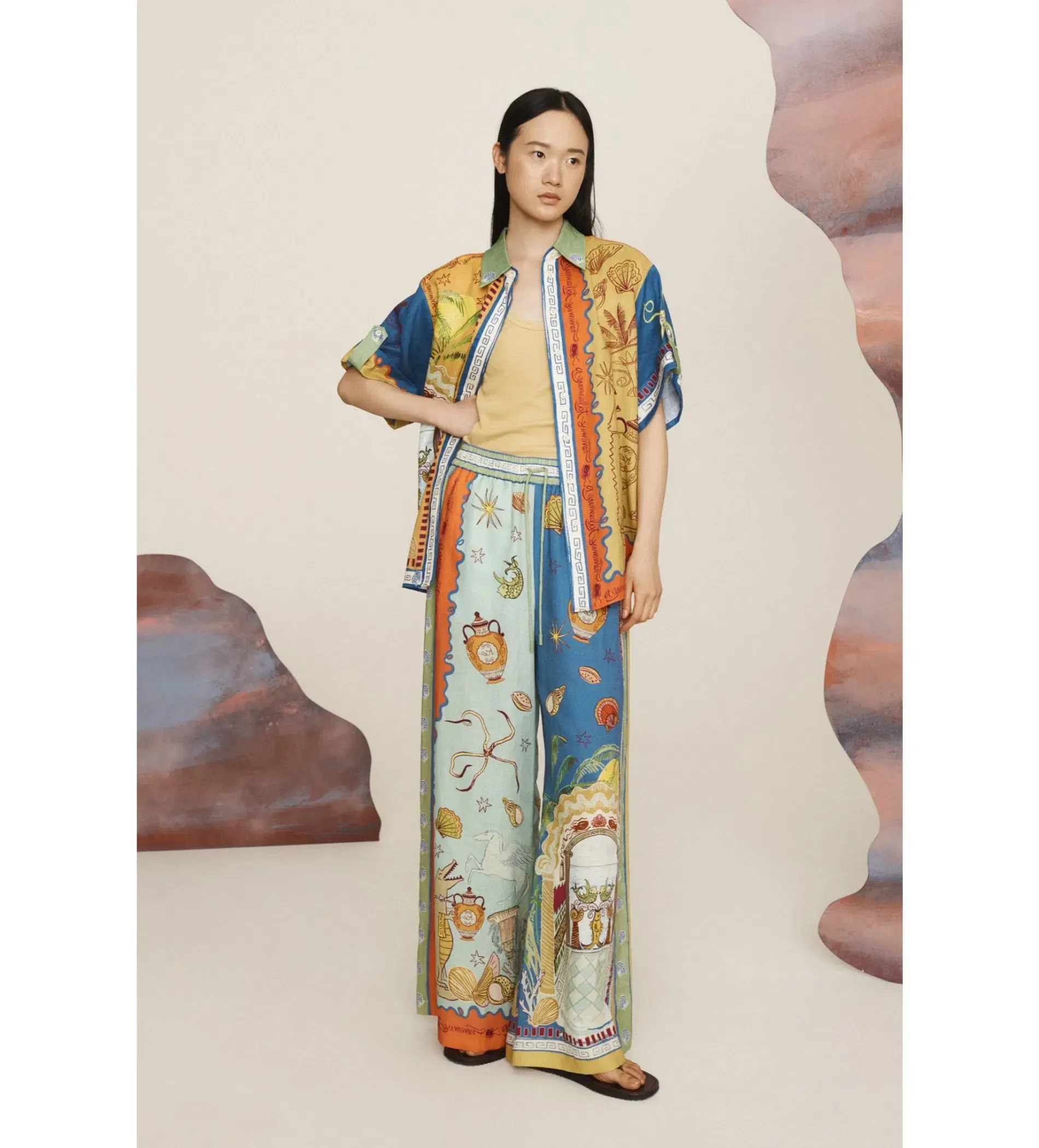 Alemais Surrealist Summer Pant Multi Size AU 10  - Image 1