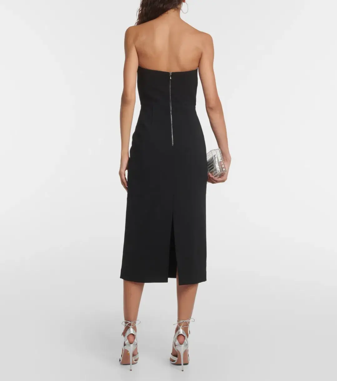 Rebecca Vallance Yvonne Flower Midi Dress Black Size 8  for rent on The Volte - main image