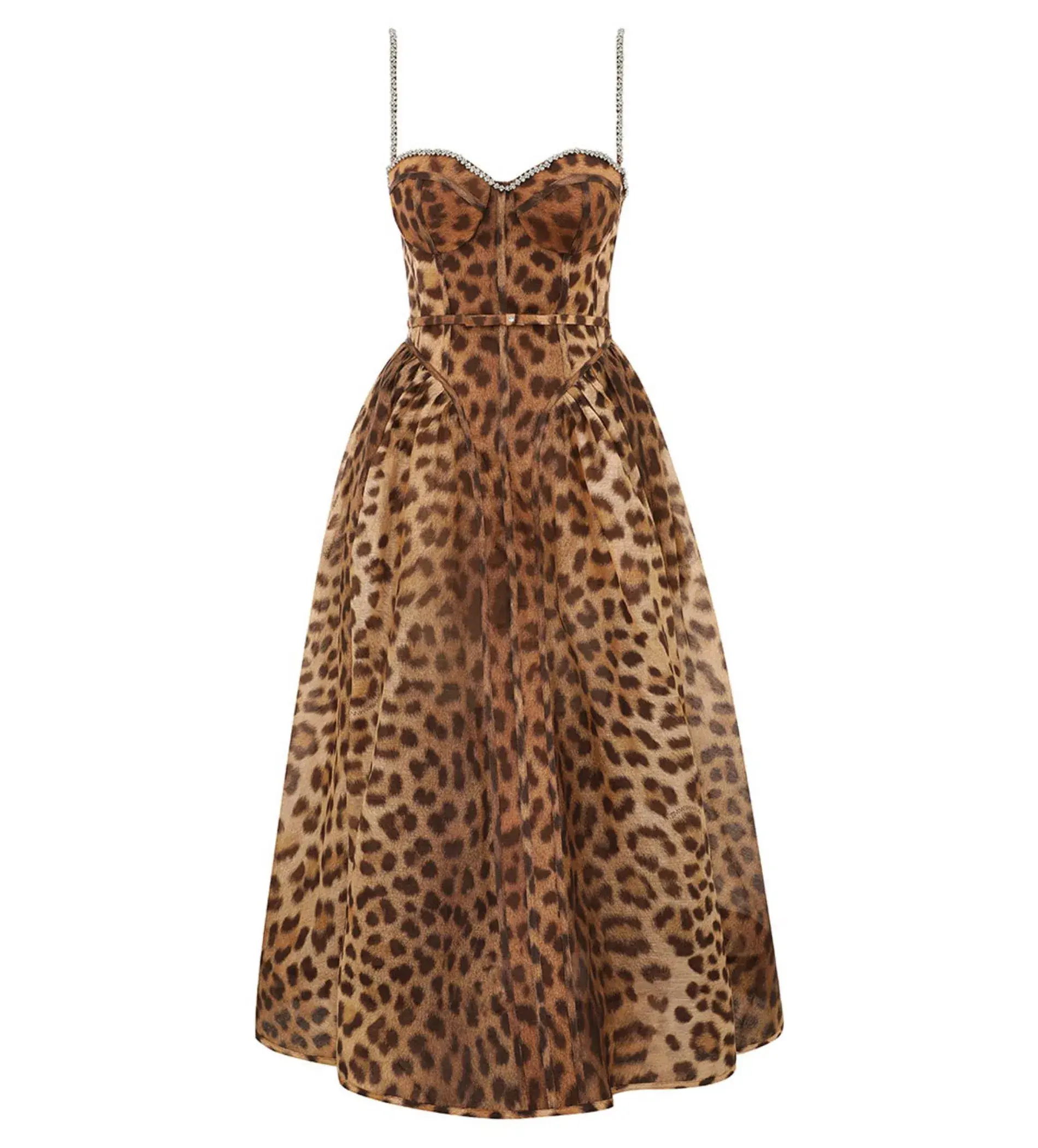 Zimmermann Crush Panelled Midi Dress Print Size S/AU 8 - Image 1