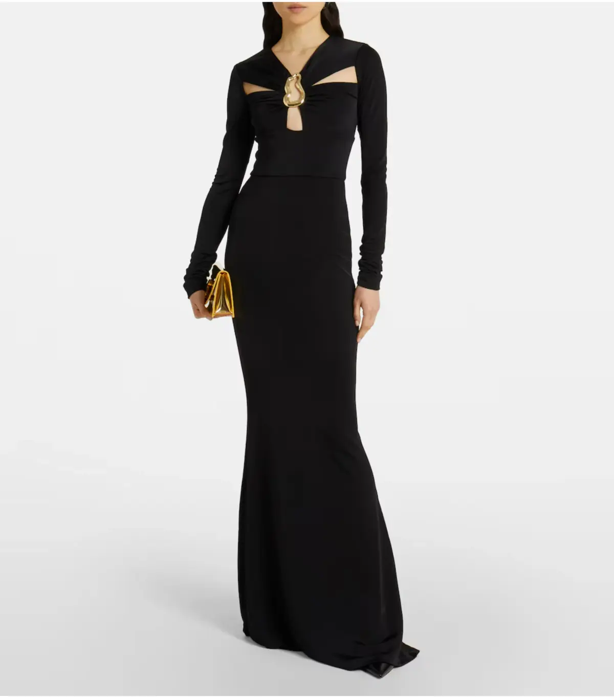 Rebecca Vallance Domenica Cut Out Gown Black Size AU 14 - Image 1