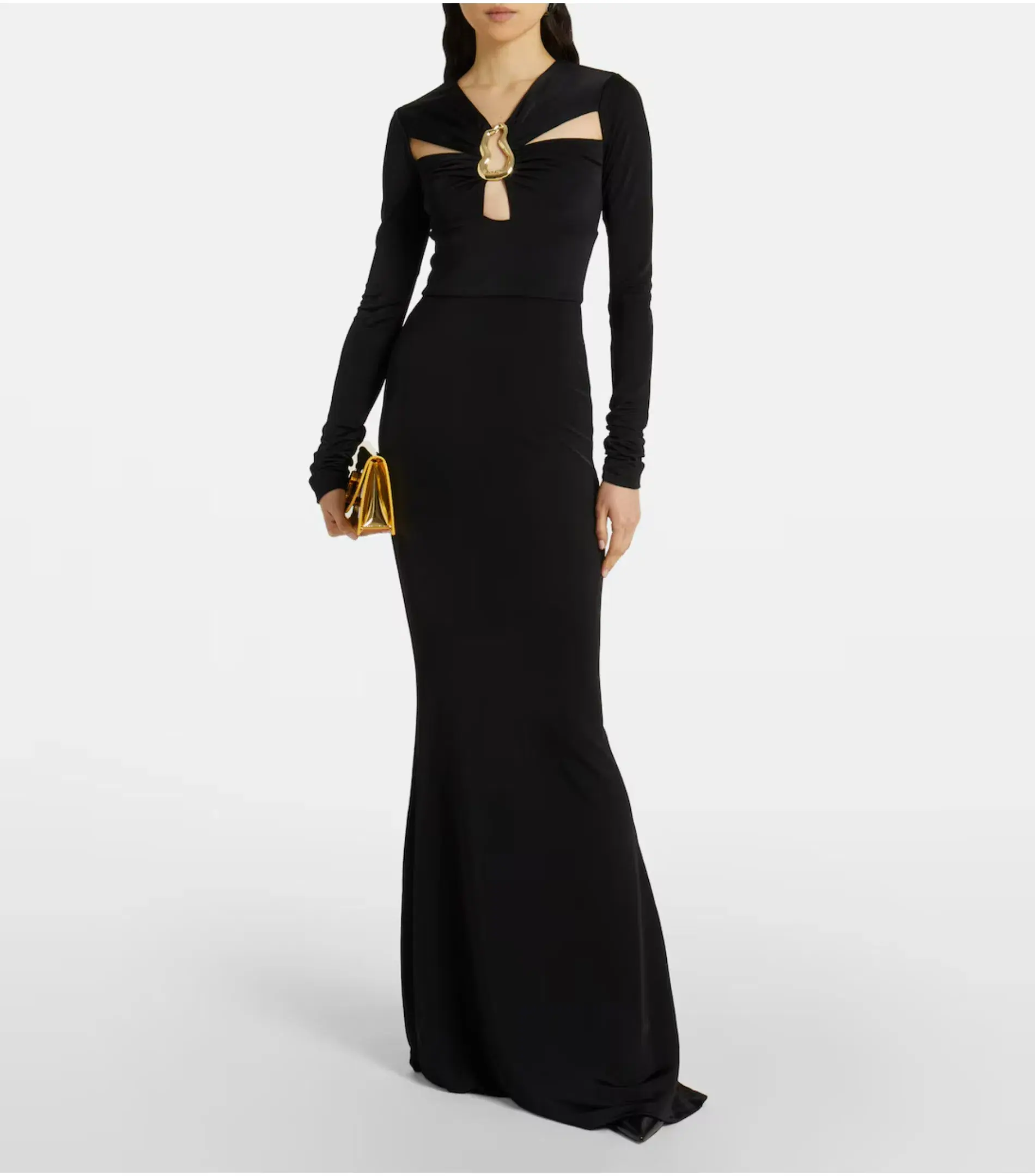 Rebecca Vallance Domenica Cut Out Gown Black Size AU 14 - Image 1