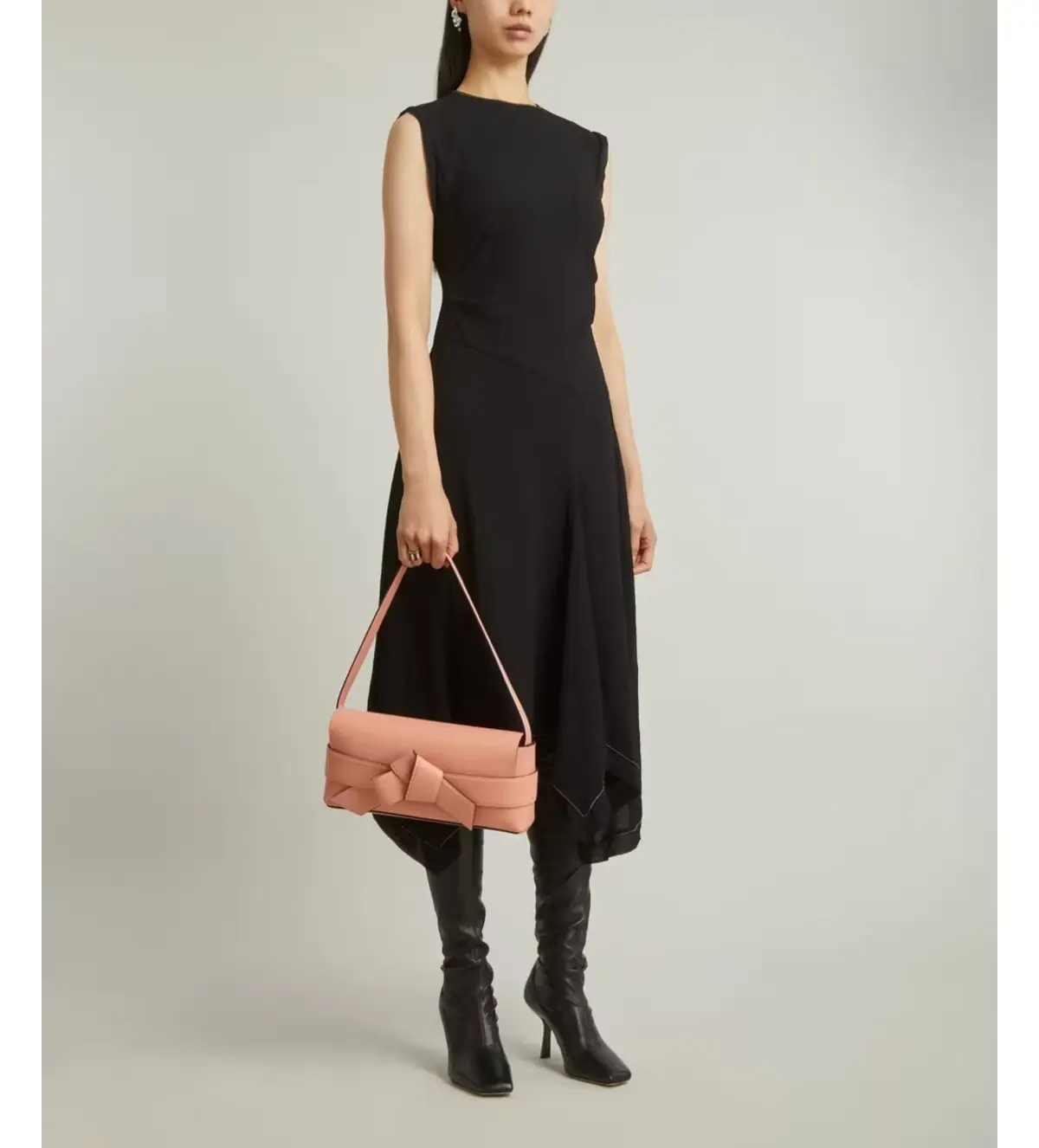 Acne Studios  Draped Midi Dress Black Size 10  - Image 2