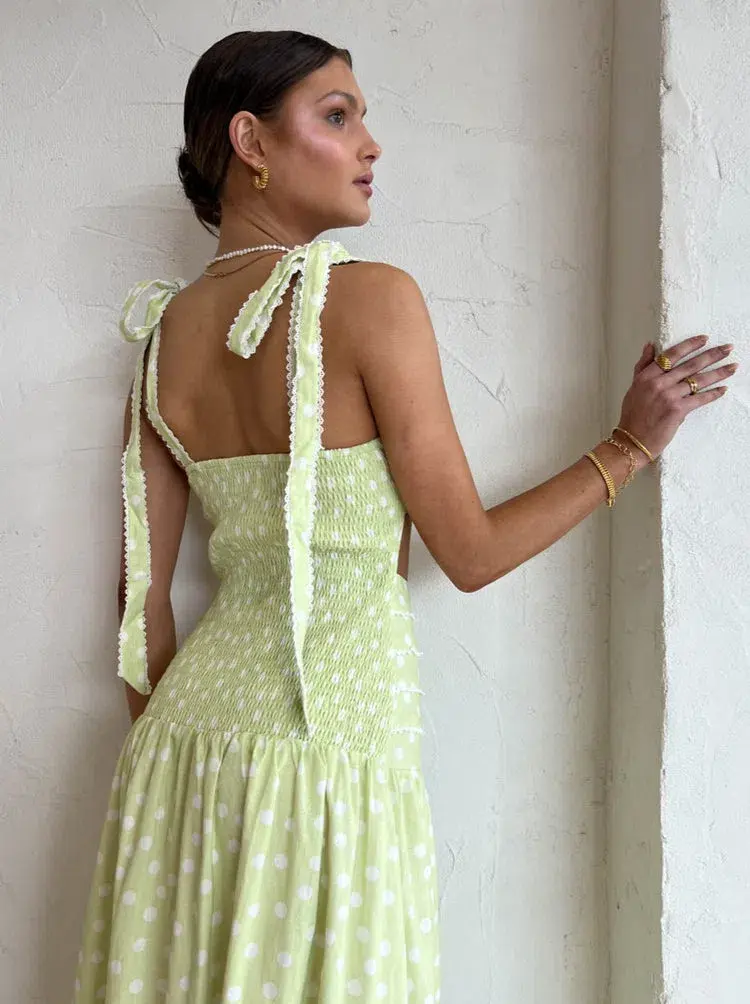 Issy Adore Maxi Dress Green Size 8 - Image 2