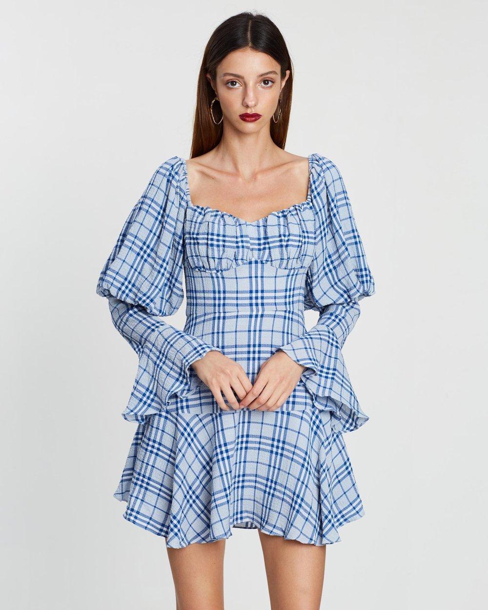 Mossman Crossing Paths Blue Dress 8 - Image 1