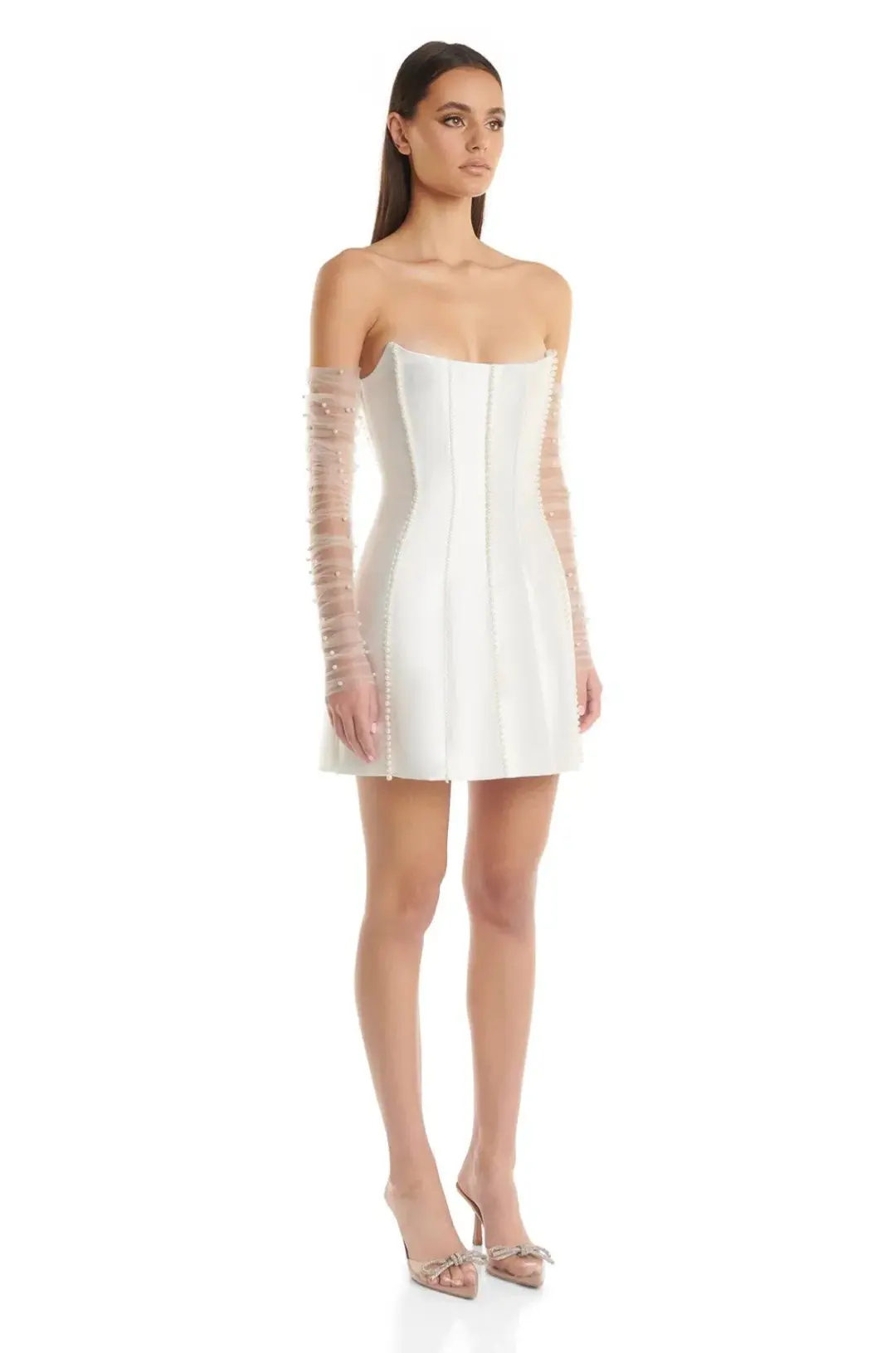 Eliya The Label Kayla Mini Dress White Size 6 for rent on The Volte - main image