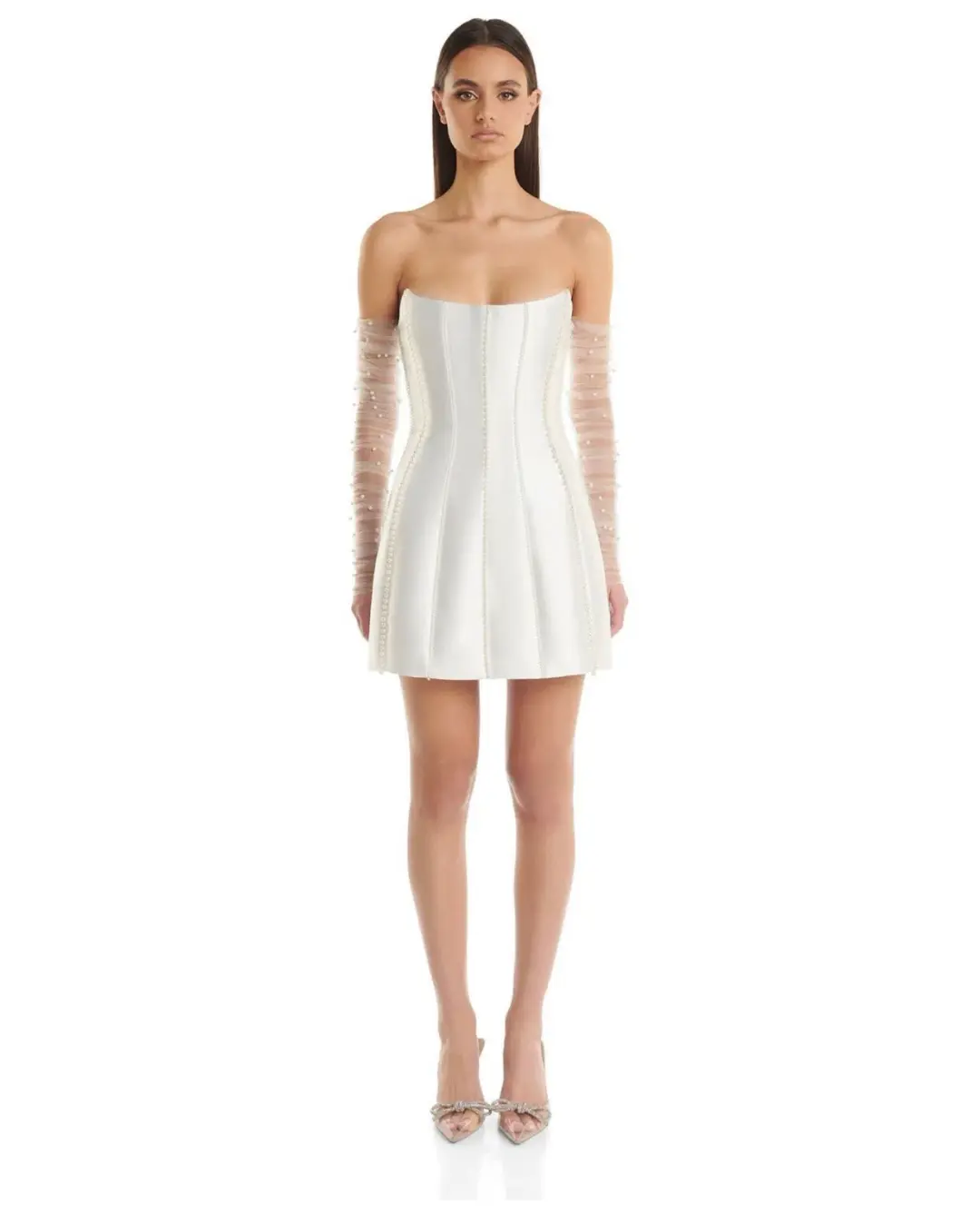 Eliya The Label Kayla Mini Dress White Size 6 for rent on The Volte - main image