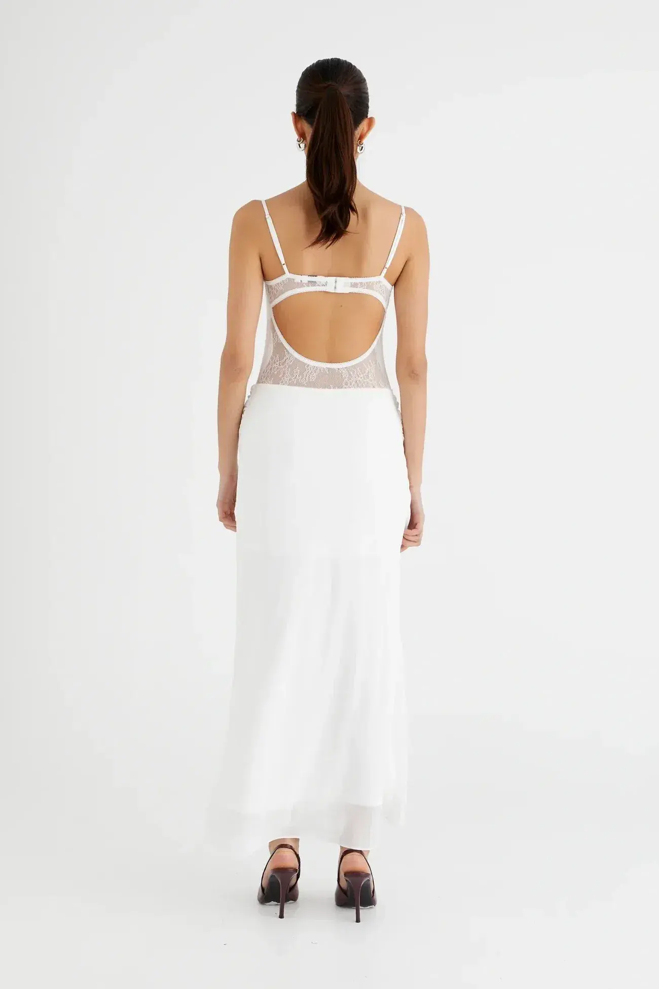 Benni Gabriel Maxi Dress White Size 12 - Image 4
