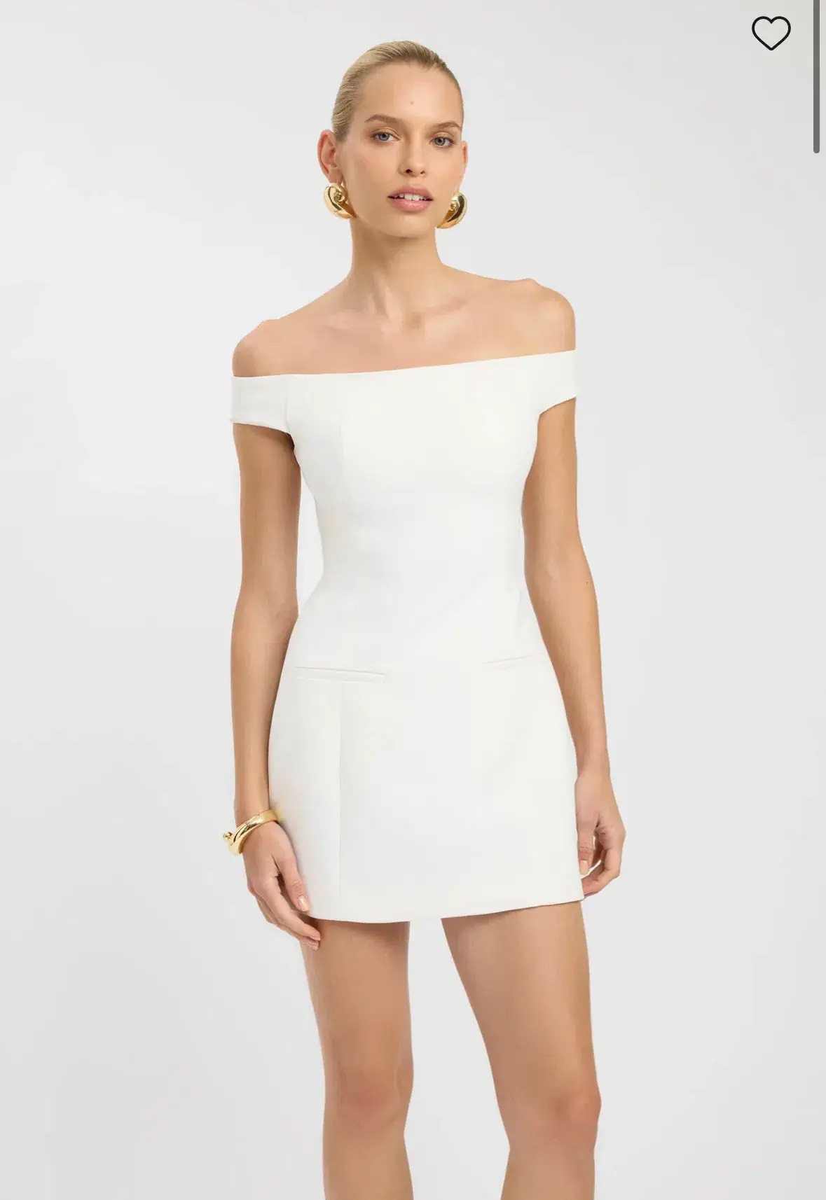 Kookai Alto Off Shoulder Mini White Size AU 12 - Image 1