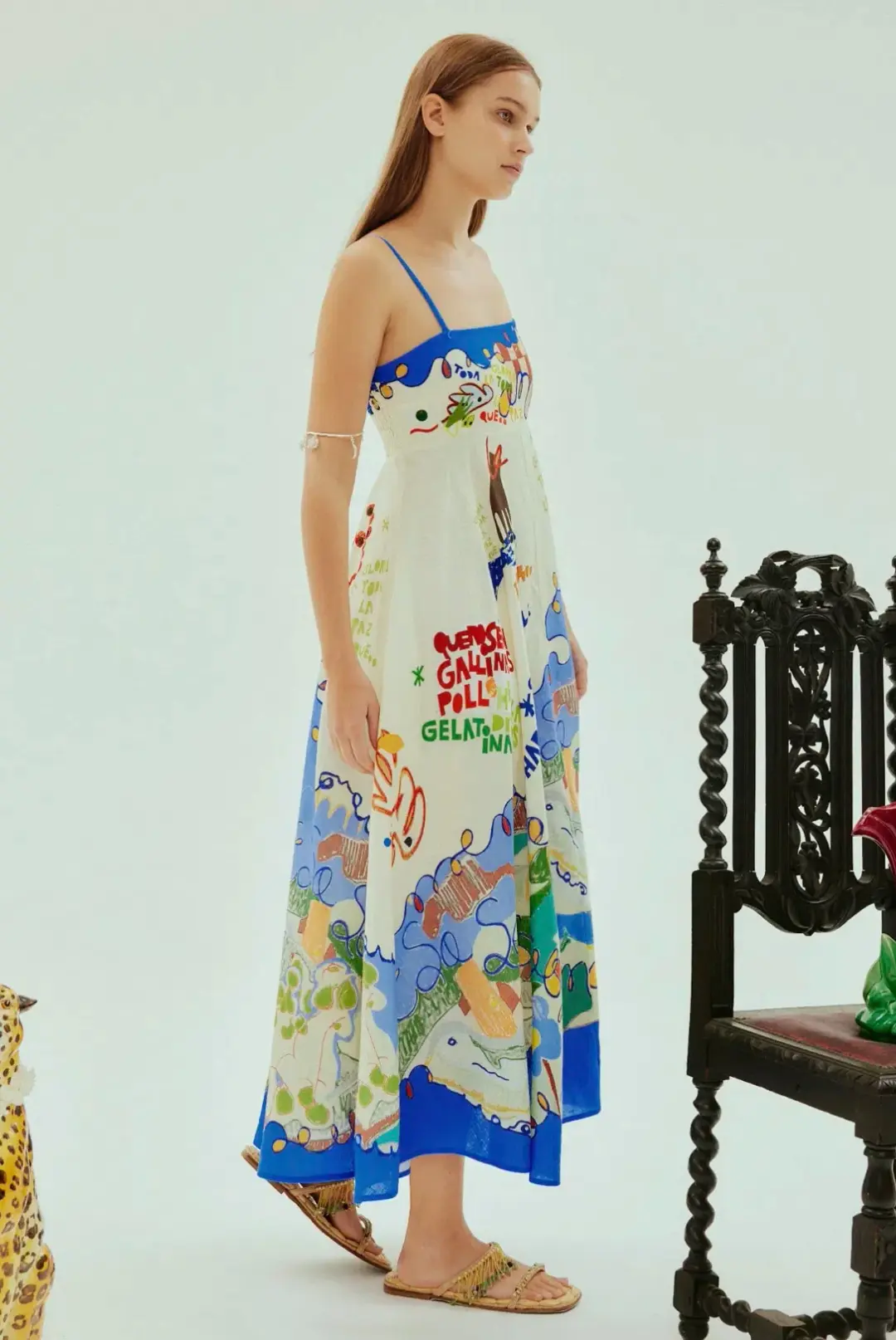 ALÉMAIS  Nadia Sundress Multi Size AU 12 for rent on The Volte - main image