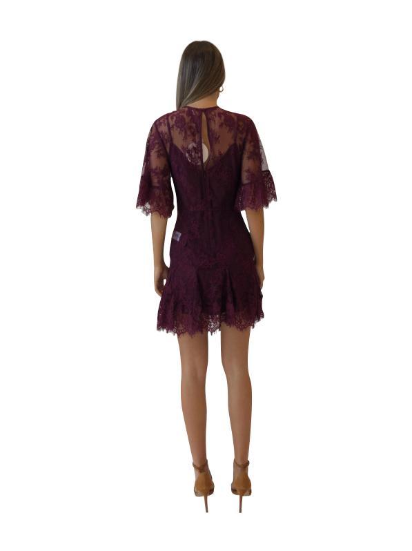 Talulah Blind Love Mini Dress Burgundy Size 6 - Image 3