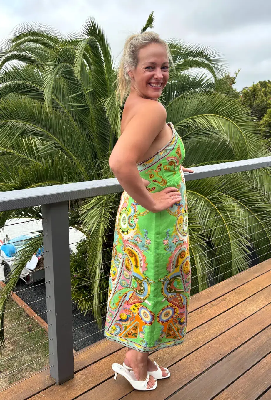 ALÉMAIS  Pinball Bodice Dress Green Size AU 14 for rent on The Volte - main image