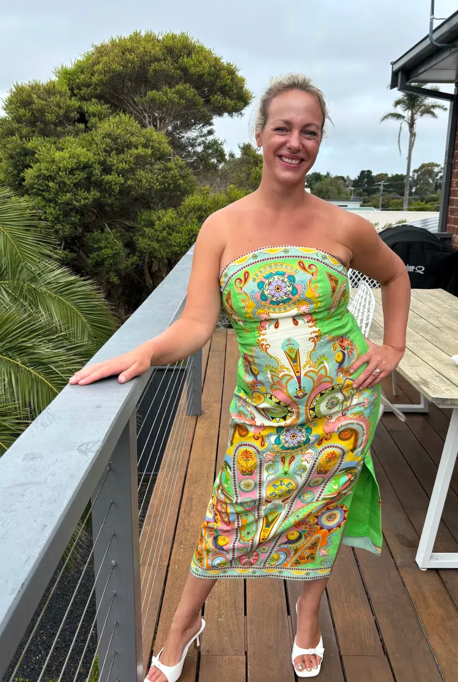 ALÉMAIS  Pinball Bodice Dress Green Size AU 14 for rent on The Volte - main image