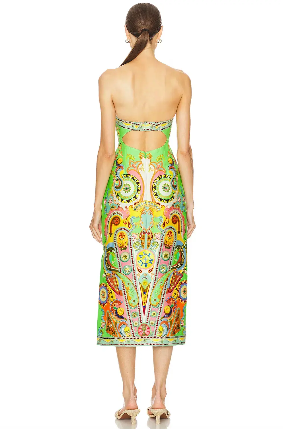 ALÉMAIS  Pinball Bodice Dress Green Size AU 14 - Image 5