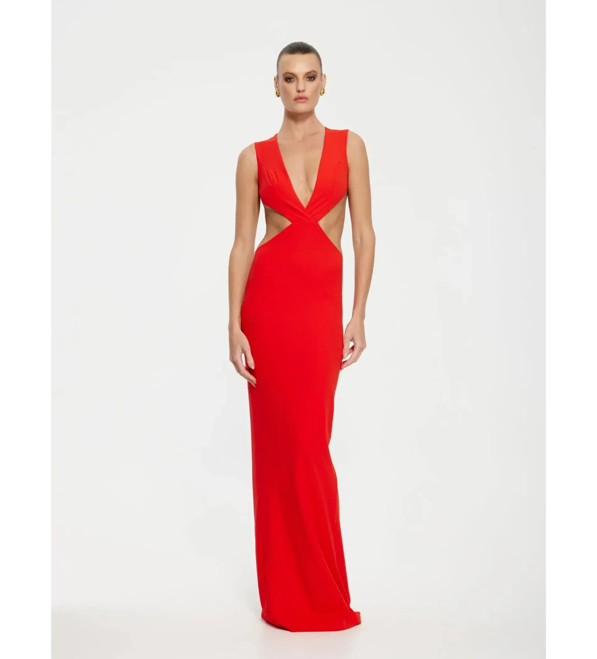 Effie Kats Valencia Gown in Cherry Red Size M / AU 10 - Image 1