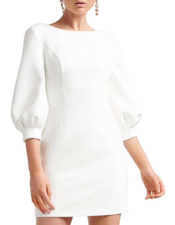 White mini hens dress for rent on The Volte - main image