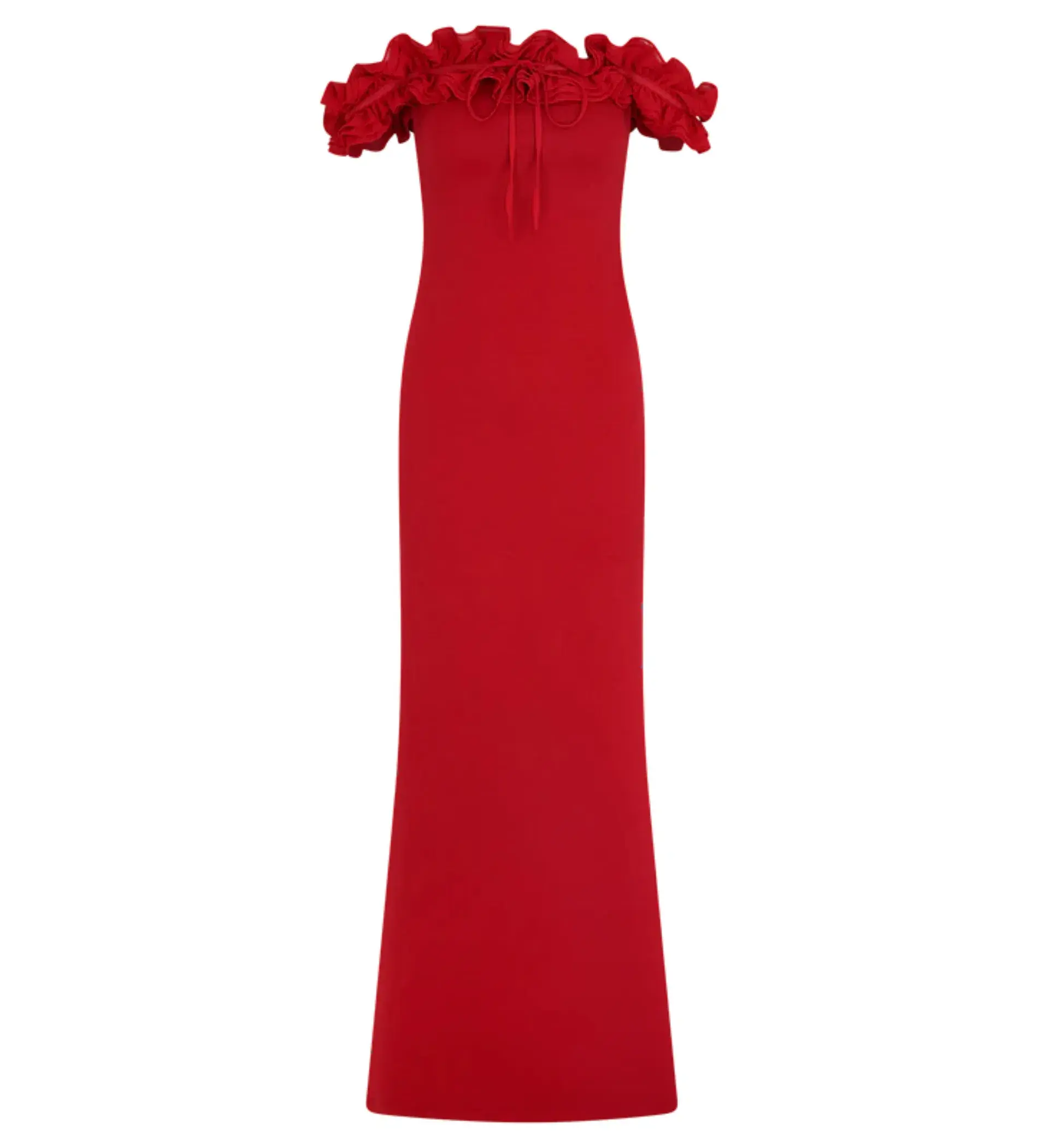 Nova Ruffle Off Shoulder Maxi Dress Ruby Size XS / AU 6 - Image 4