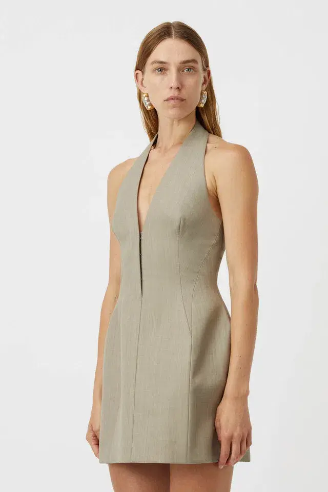 Camilla & Marc Pompidou Mini Dress Olive Marle Size 10 - Image 2
