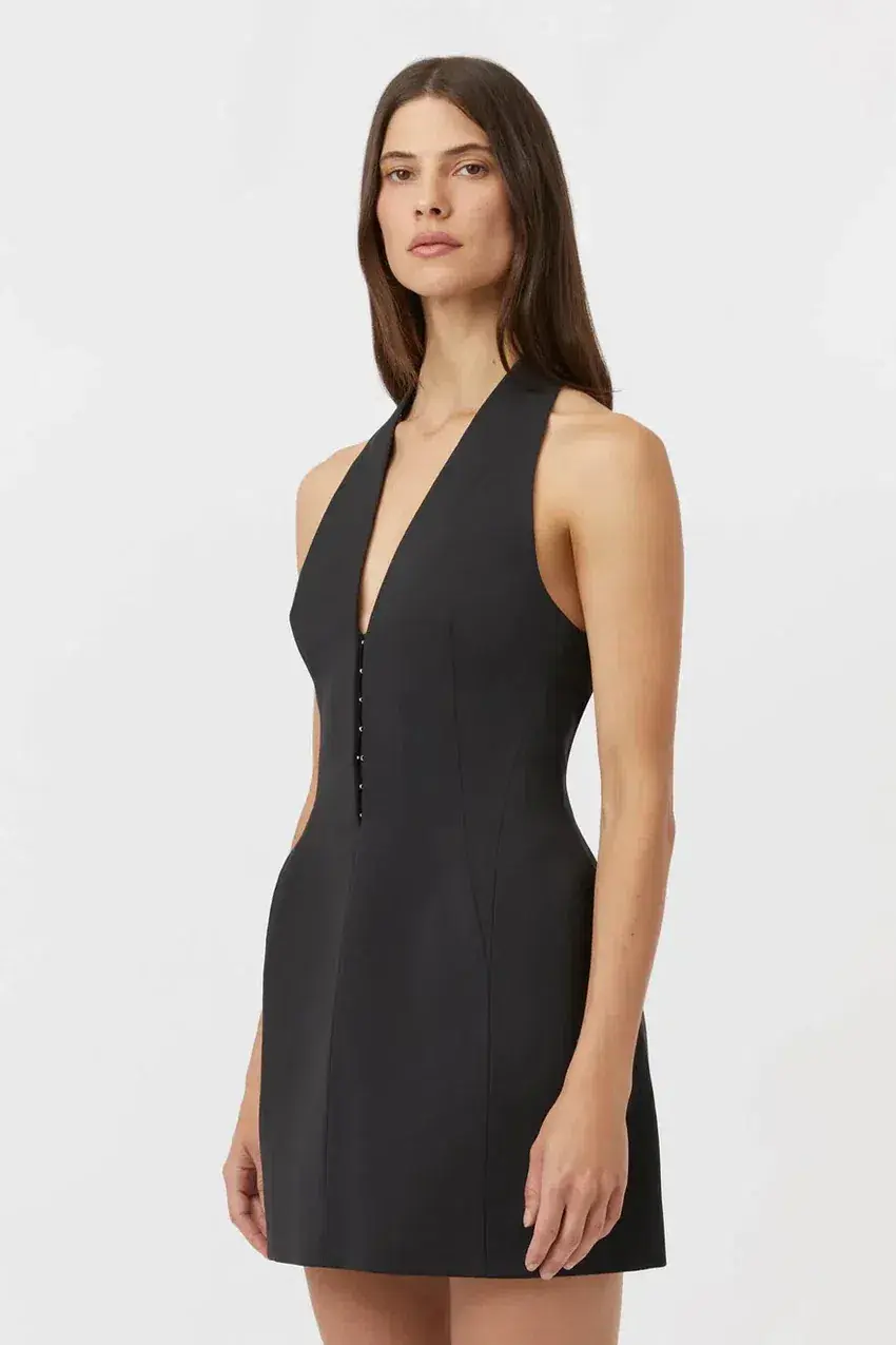 Camilla & Marc Petra Mini Dress Black Size 10 for rent on The Volte - main image