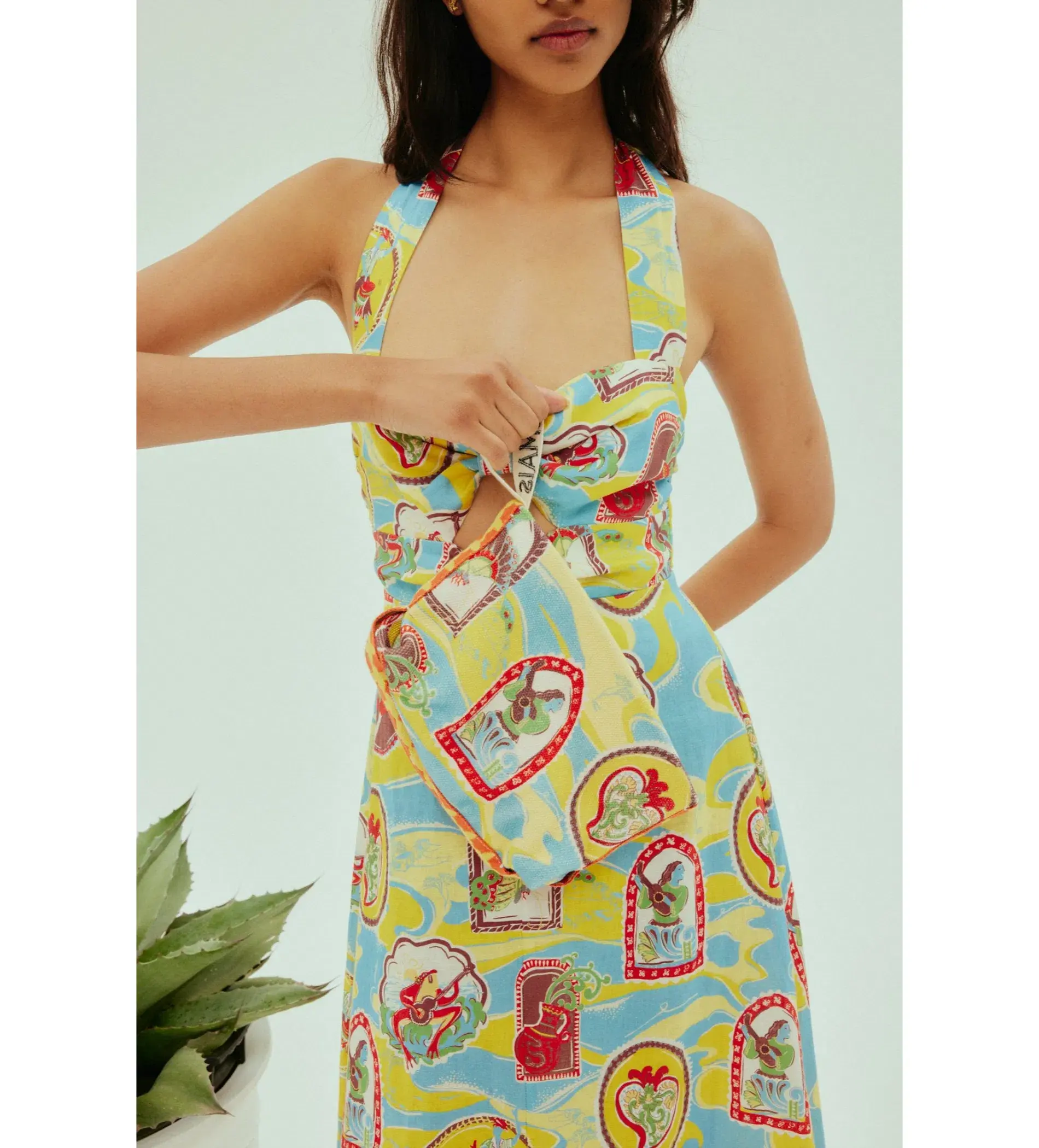 Alemais Emilio Midi Dress Multi Size 10 - Image 2