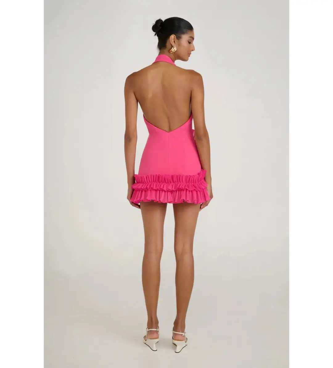 Eliya the Label Belinda Mini Dress Magenta Size S/AU 8 for rent on The Volte - main image