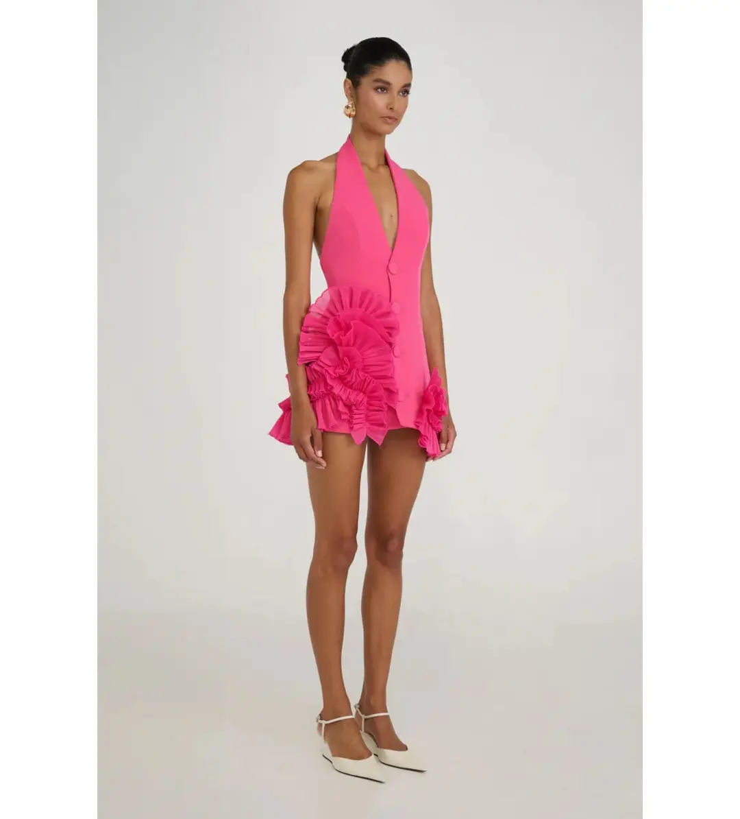 Eliya the Label Belinda Mini Dress Magenta Size S/AU 8 for rent on The Volte - main image