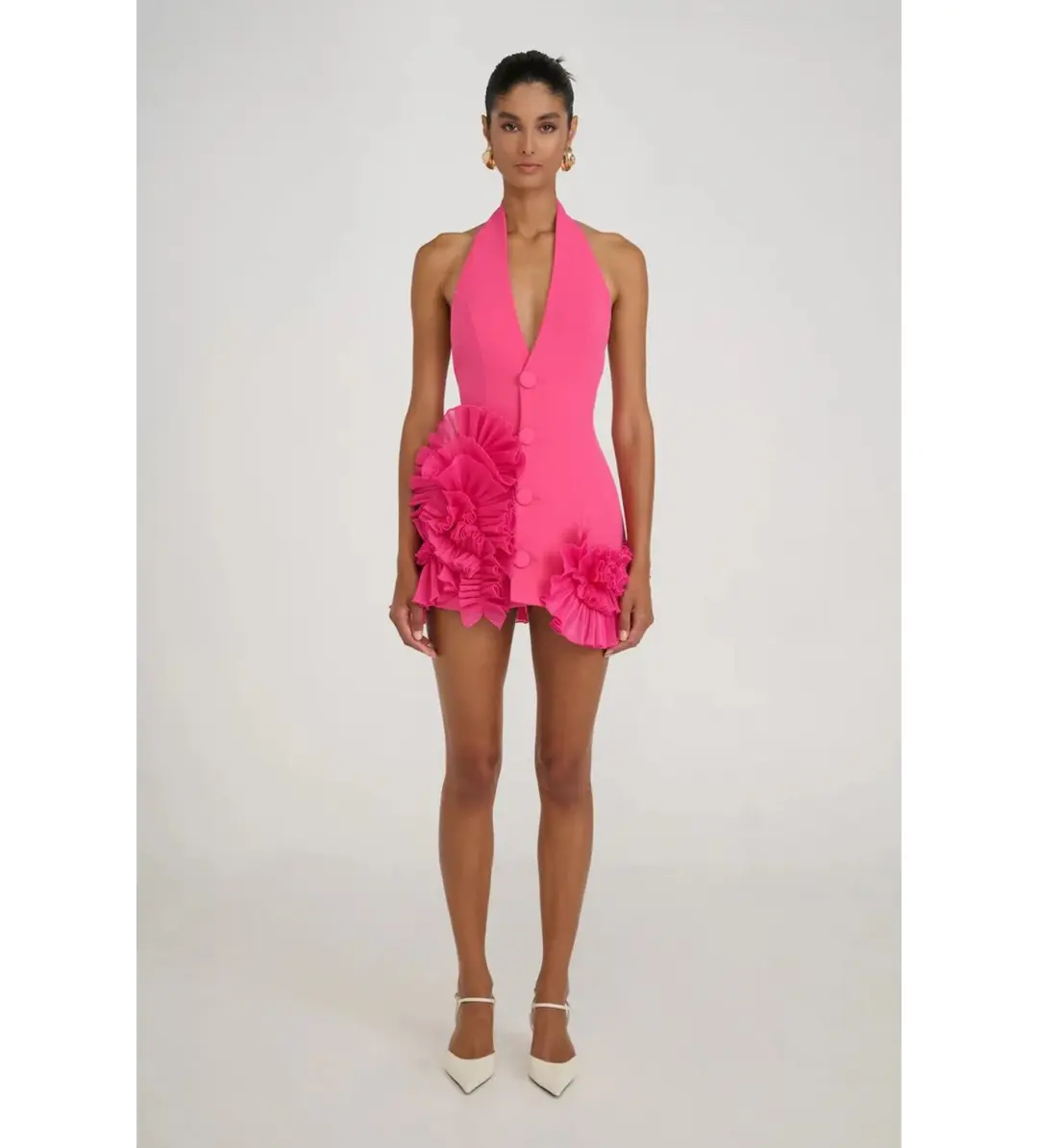 Eliya the Label Belinda Mini Dress Magenta Size S/AU 8 for rent on The Volte - main image
