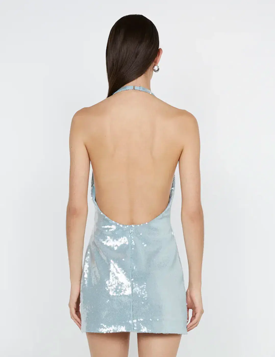 Bec & Bridge Shilou Halter Dress Silver Size Au 8 - Image 2