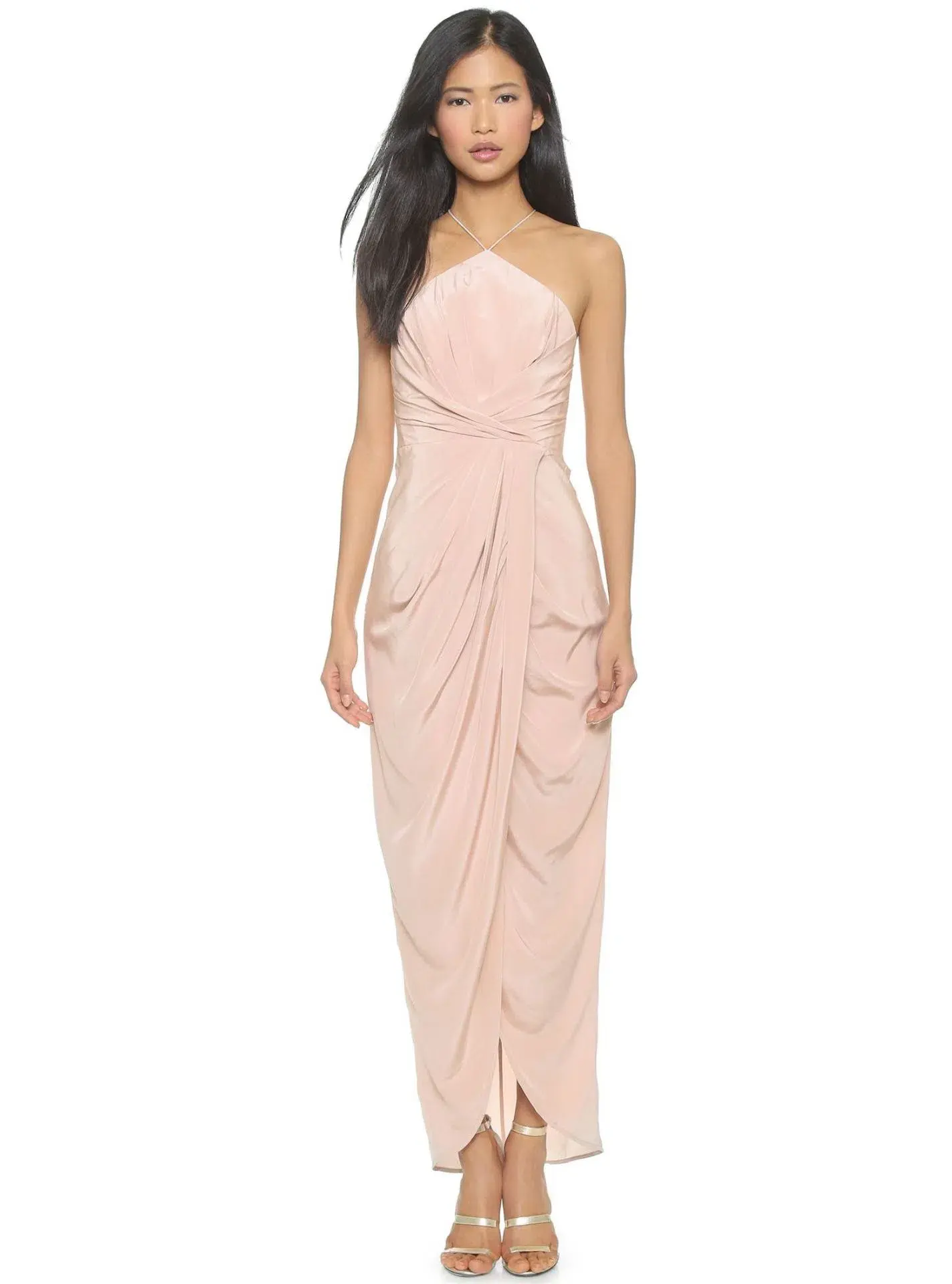 Zimmermann Silk Tuck Long Dress Pink Size 2 / AU 12 - Image 1