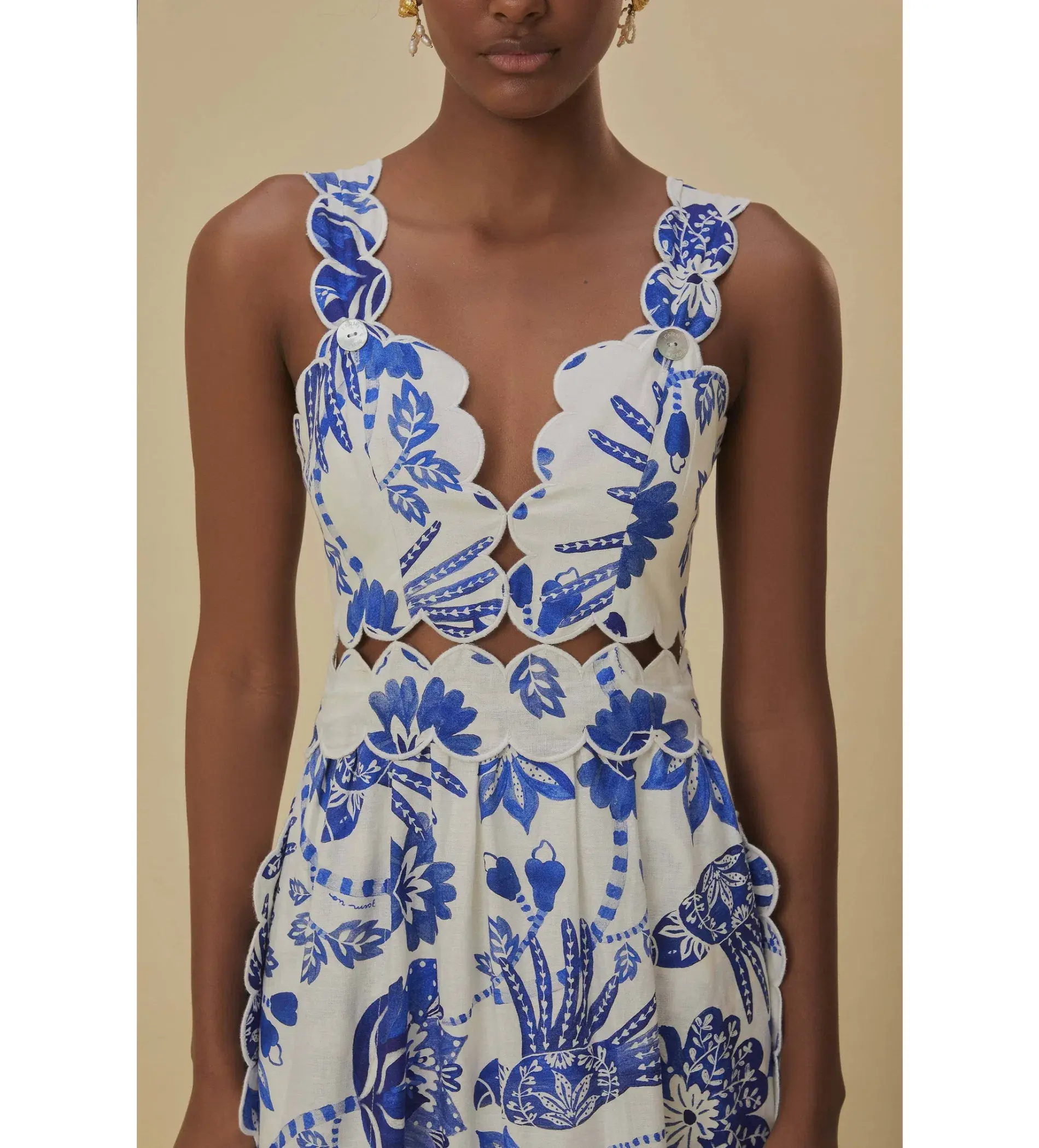 Farm Rio Flowerful Birds Midi Dress AU 4 - Image 3