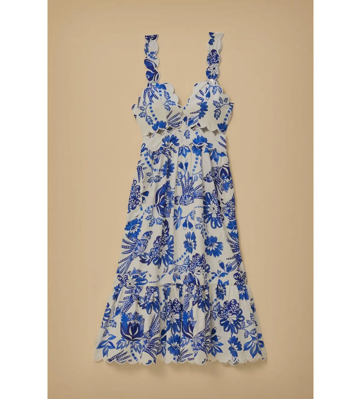 Farm Rio Flowerful Birds Midi Dress AU 4 - Image 4