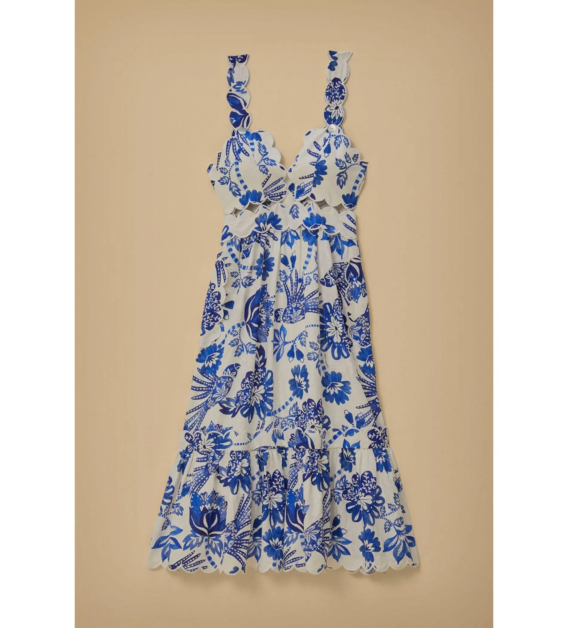 Farm Rio Flowerful Birds Midi Dress AU 4 - Image 4